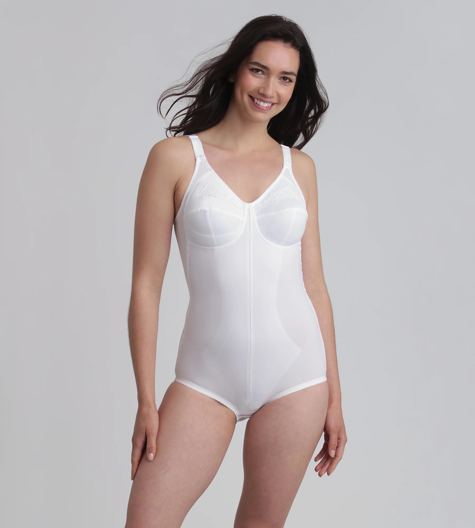 Body modellante bianco Regina di Quadri