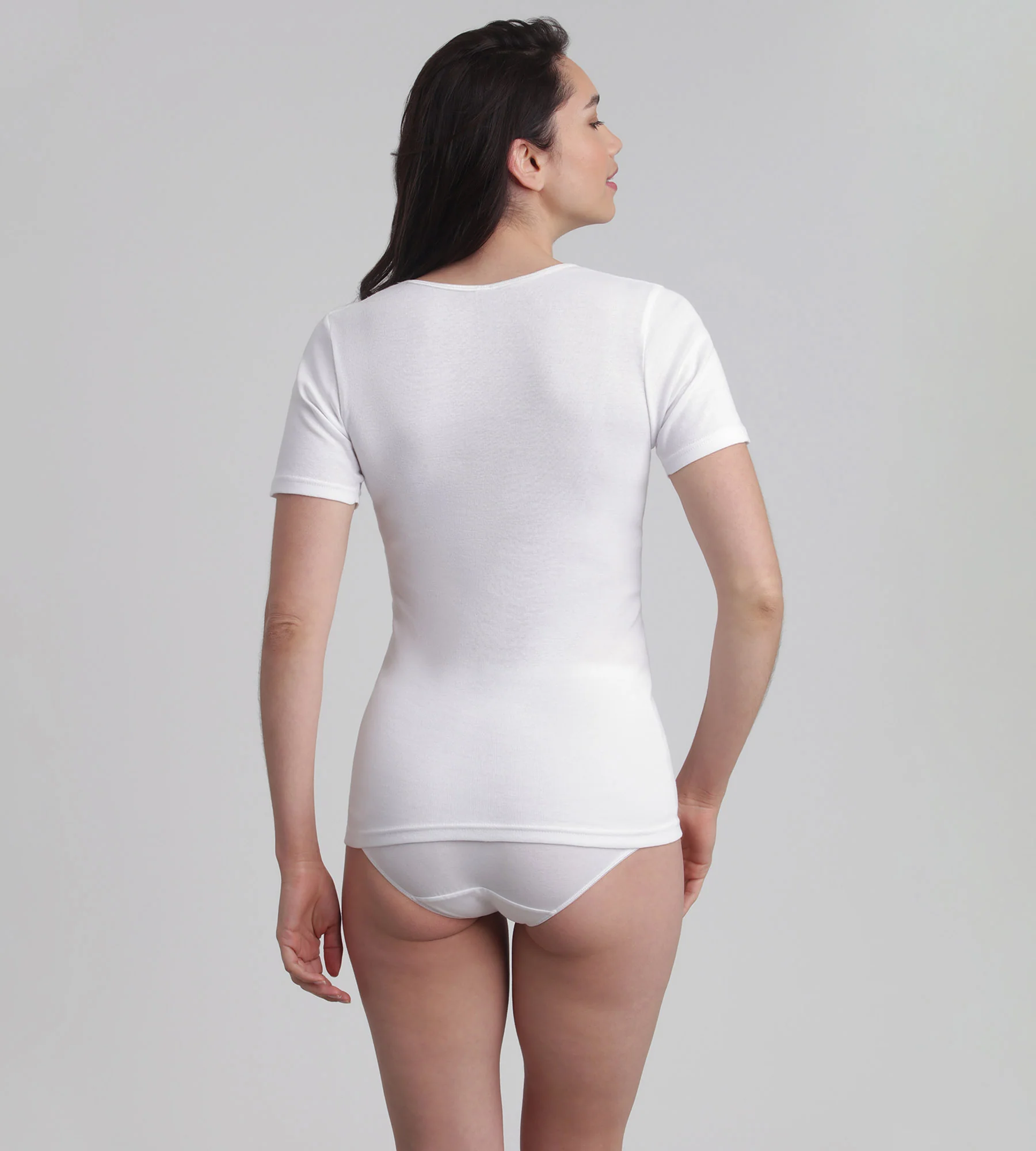 Maglietta maniche corte bianca Cotton Feminine - Image 2