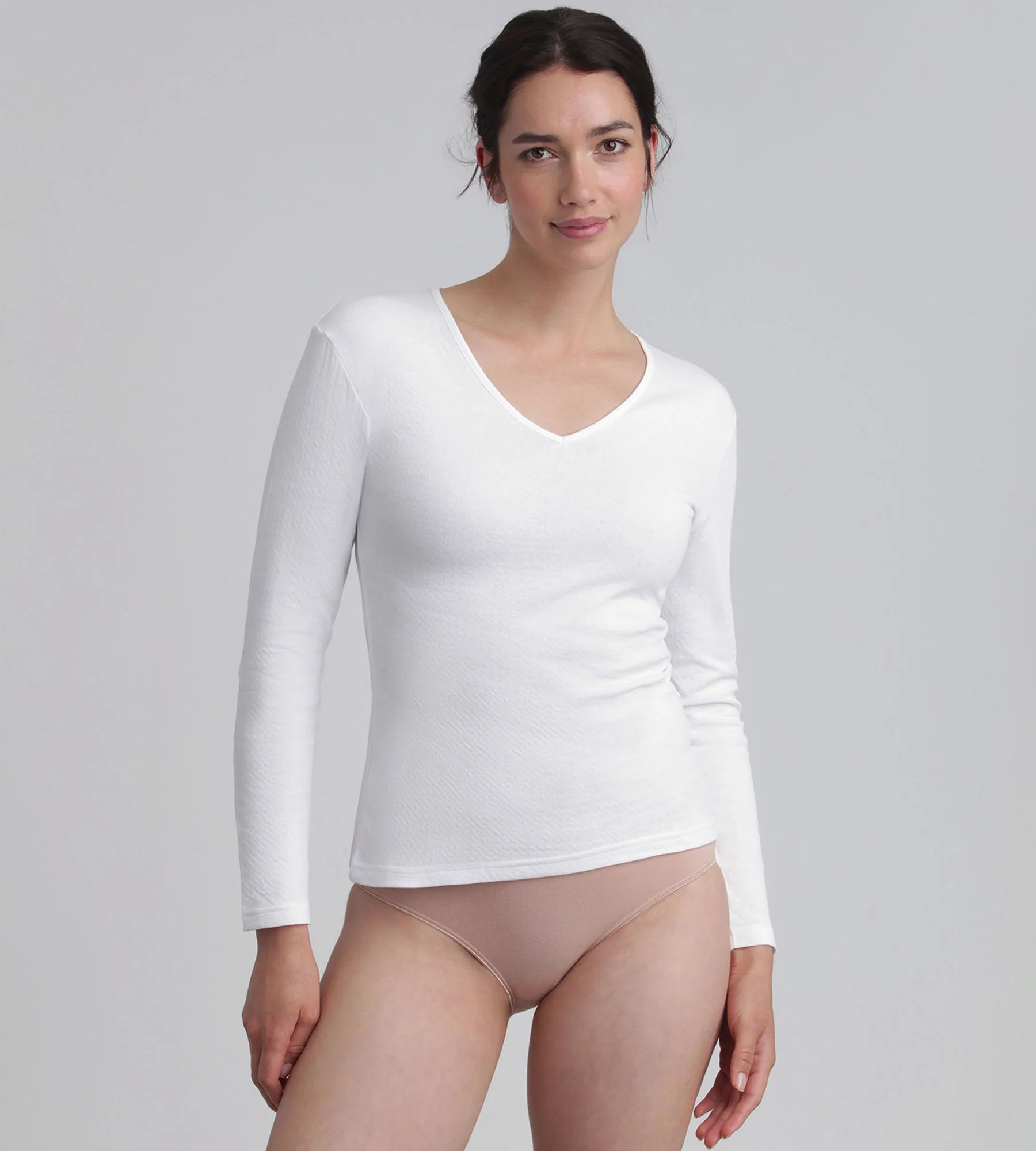 Maglietta maniche lunghe bianca Thermal Natural - Image 3