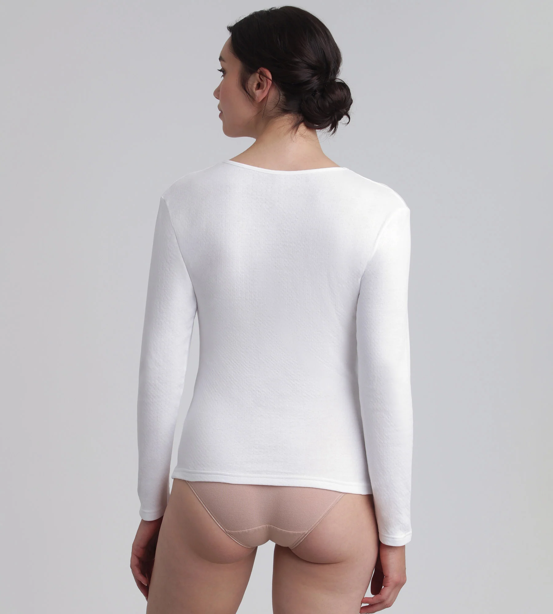 Maglietta maniche lunghe bianca Thermal Natural - Image 4