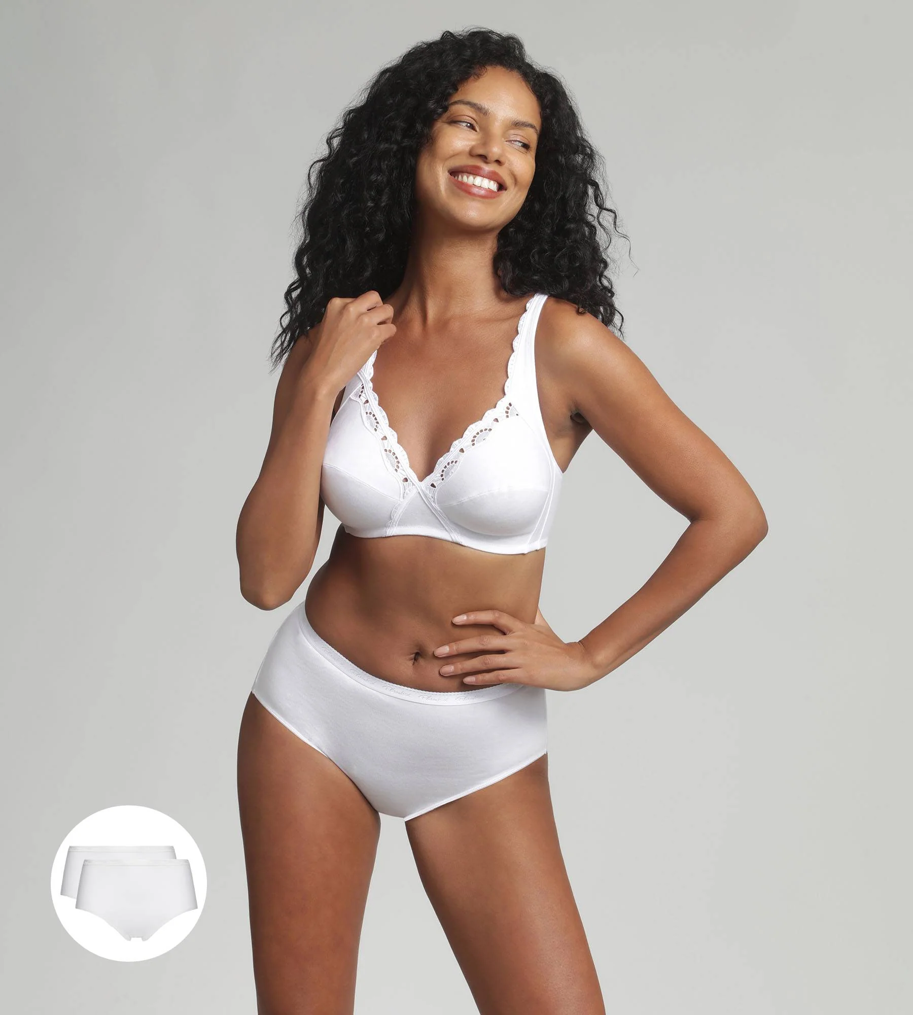 Pacco da 2 slip midi bianchi Cotone Bio - Image 3