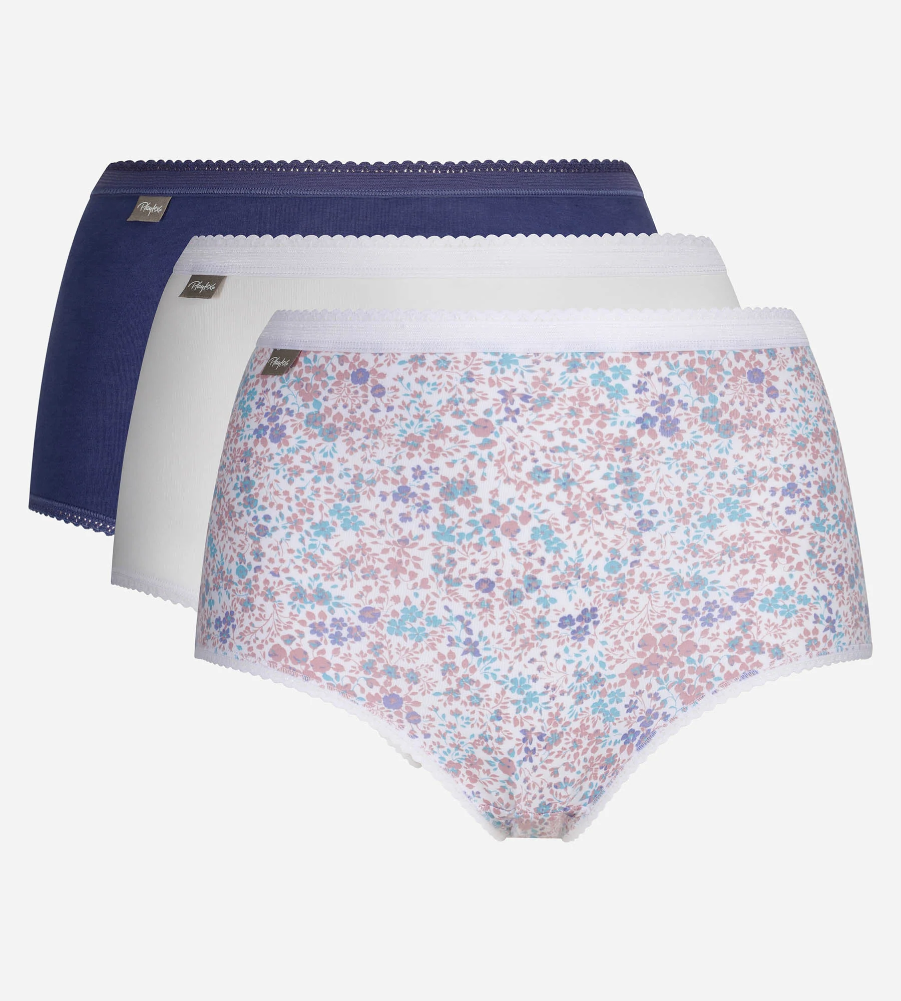 Pacco di 3 slip a vita alta lavanda Cotone Stretch - Image 5