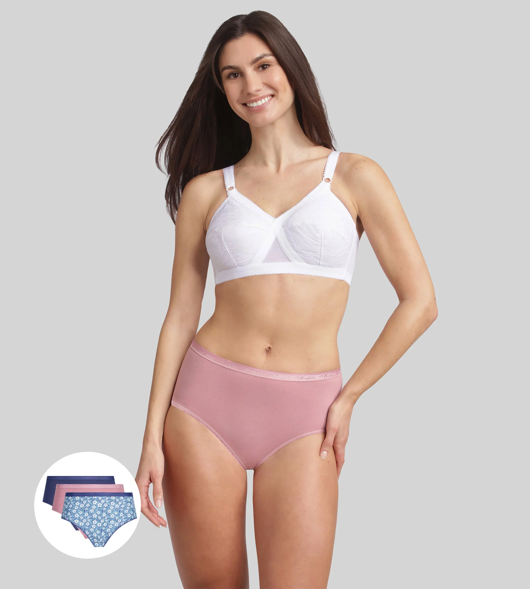 Pacco di 3 slip blu, stampa azzurro, rosa orchidea Cotone Bio - Image 3