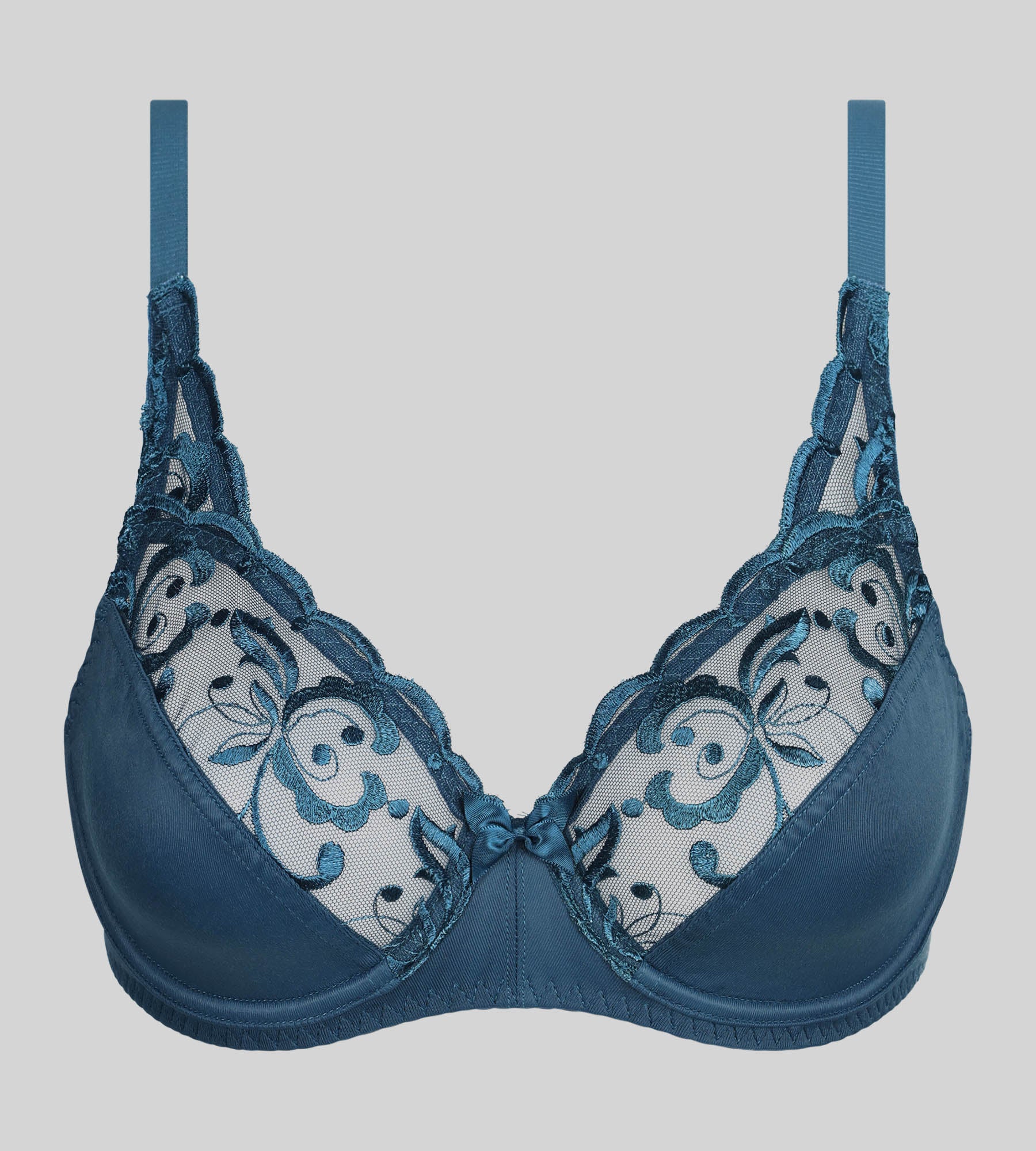 Reggiseno a balconcino con ferretto verde pino Essential Elegance Embroidery - Image 5