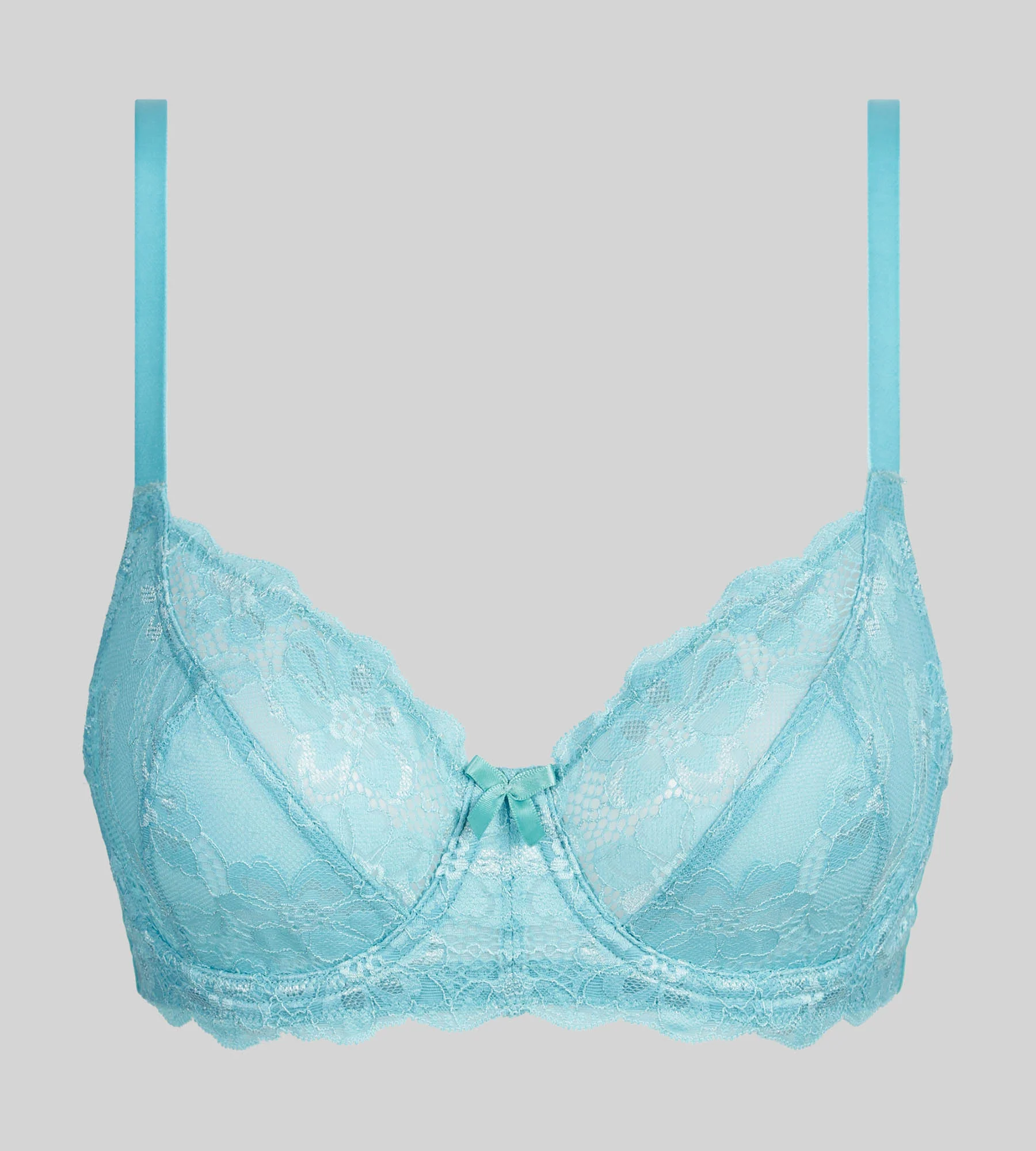 Reggiseno balconcino con ferretto blu latte Essential Elegance - Image 5