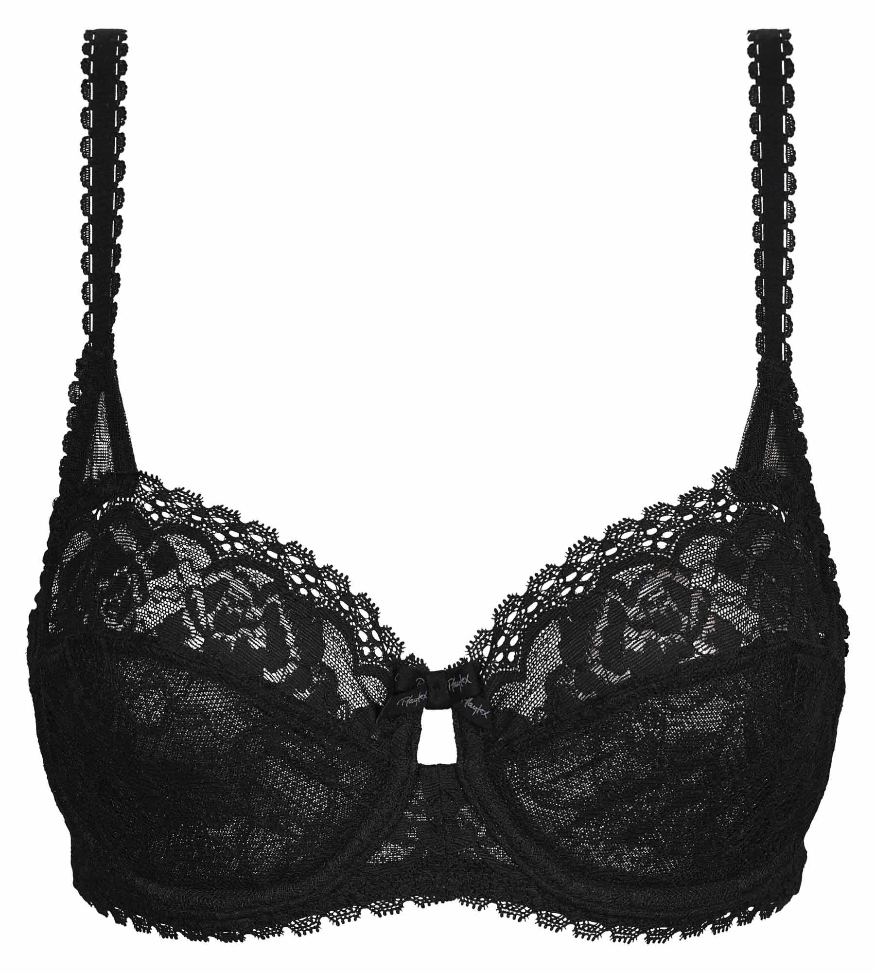 Reggiseno balconcino nero Flowery Lace Riciclato - Image 5