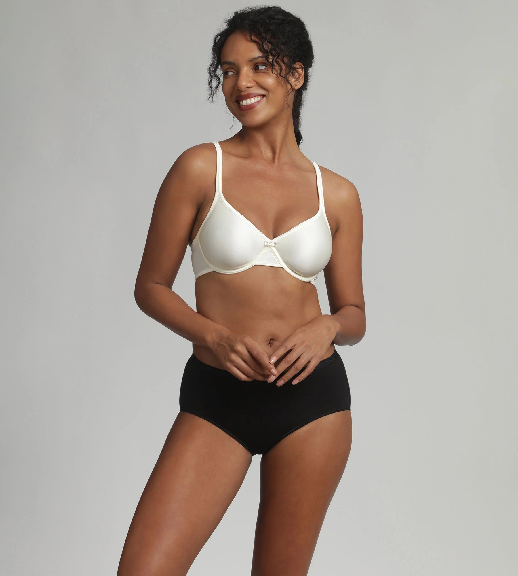 Reggiseno con ferretto avorio Satiny Micro Support - Image 3