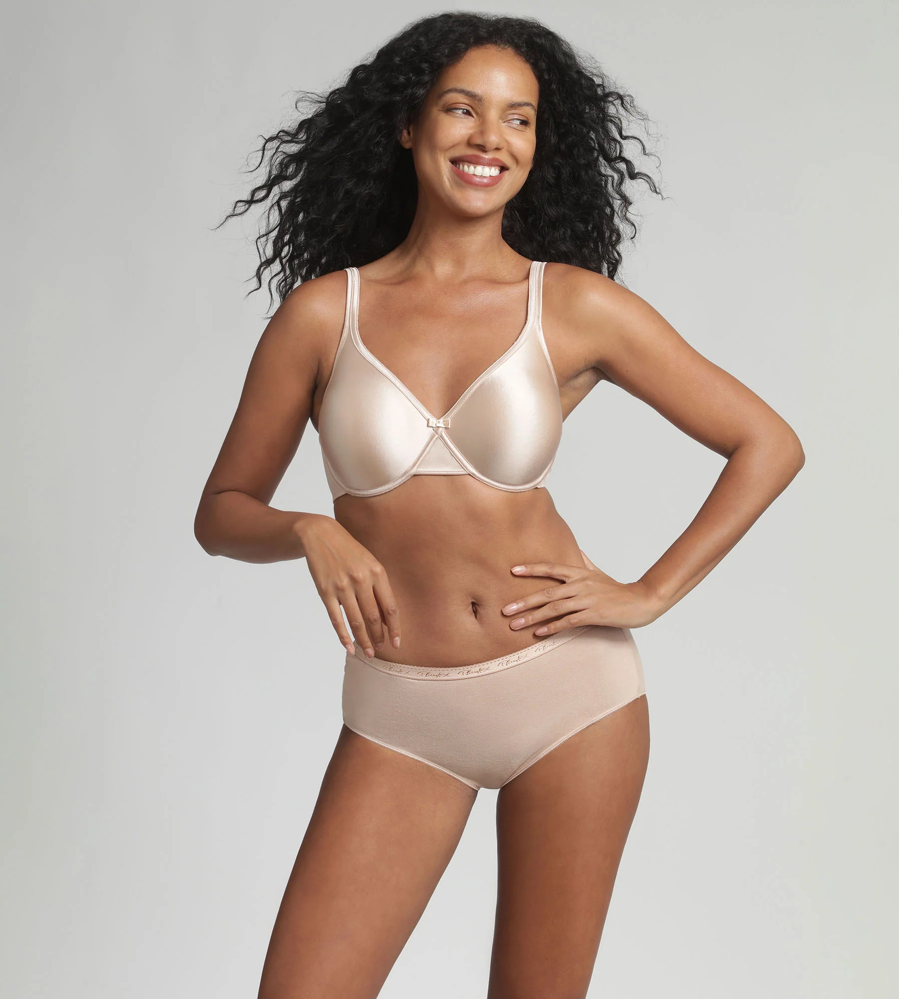 Reggiseno con ferretto beige Satiny Micro Support - Image 3
