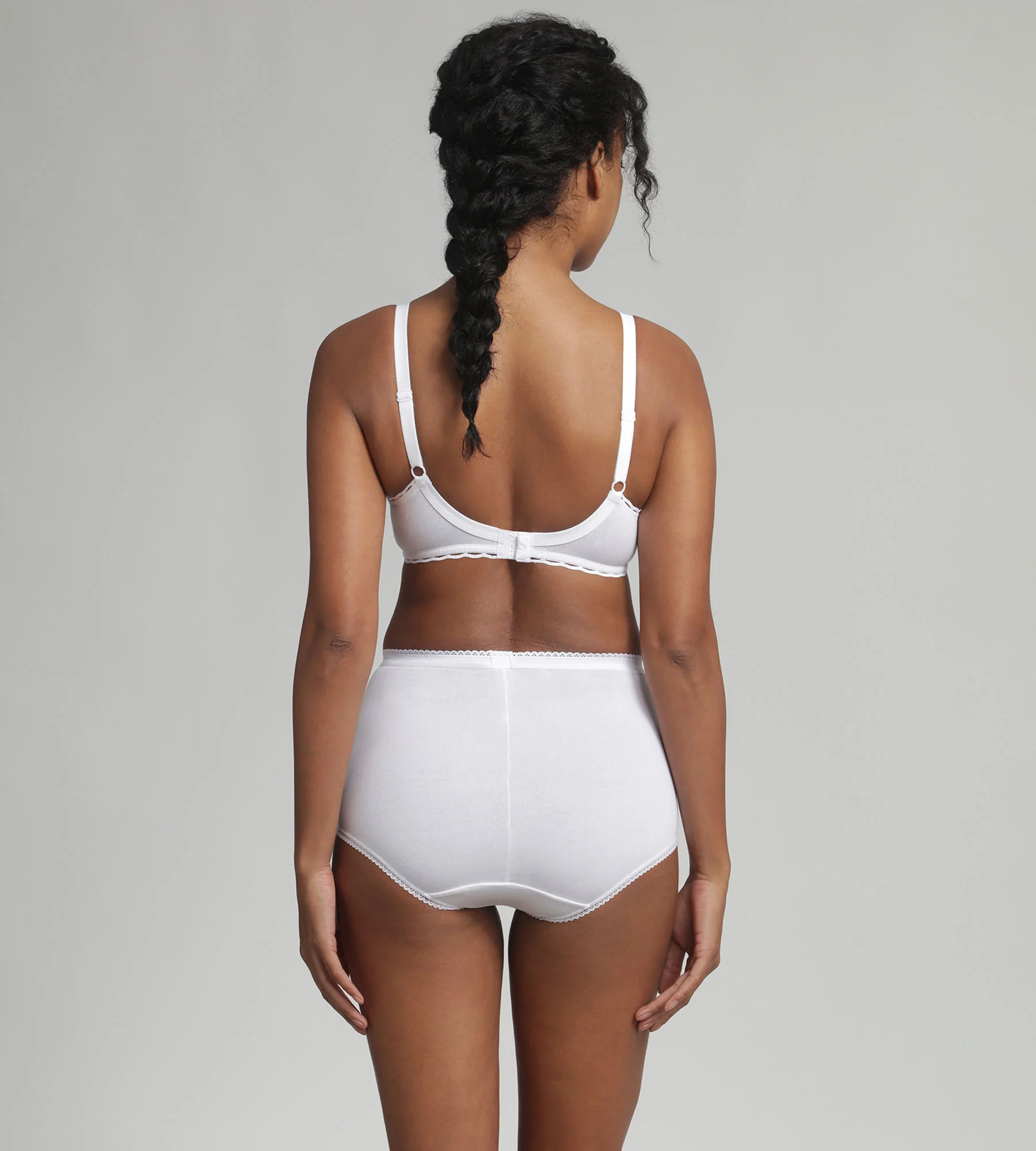 Reggiseno con ferretto bianco Criss Cross Cotone Riciclato - Image 4