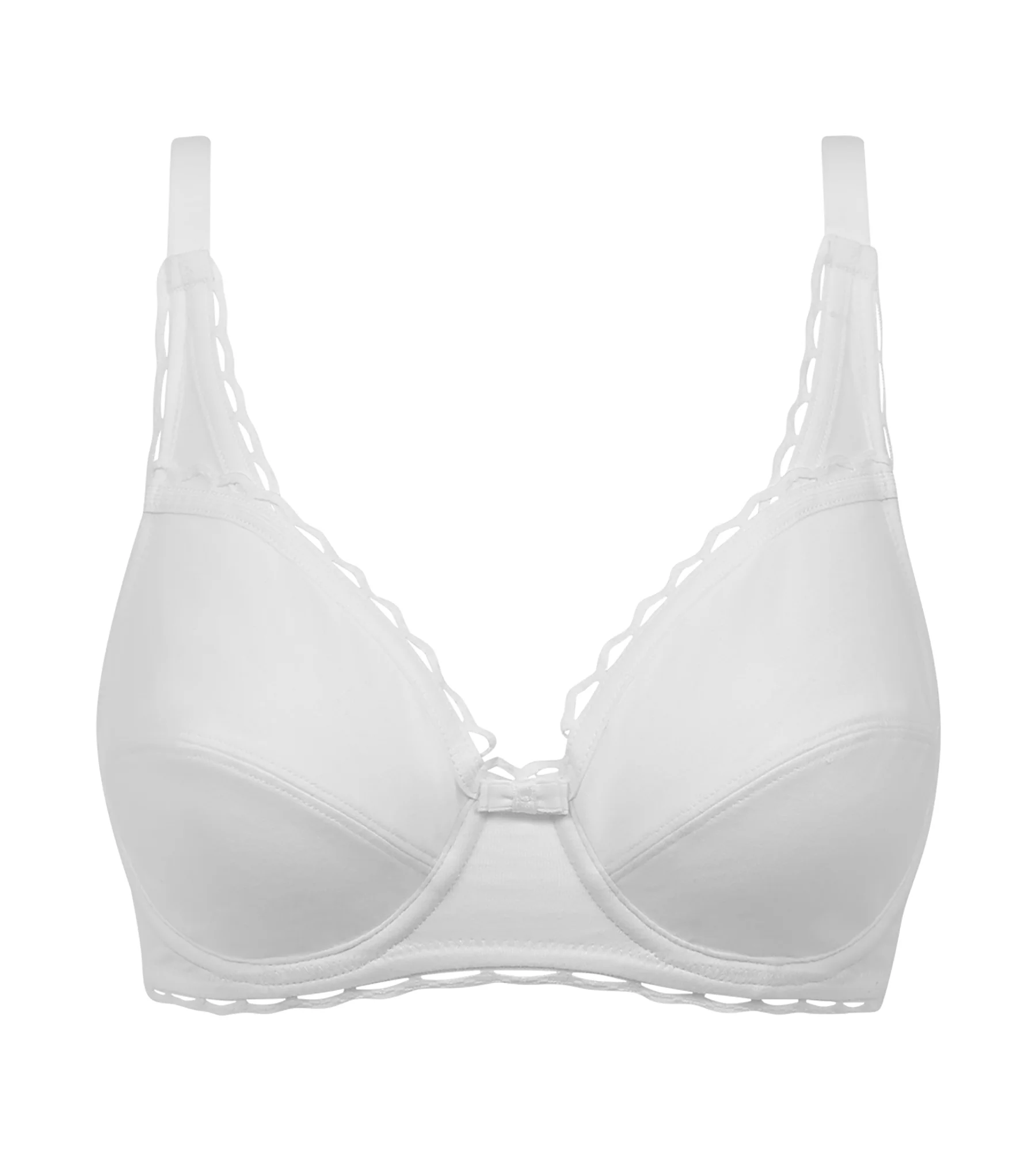 Reggiseno con ferretto bianco Criss Cross Cotone Riciclato - Image 5
