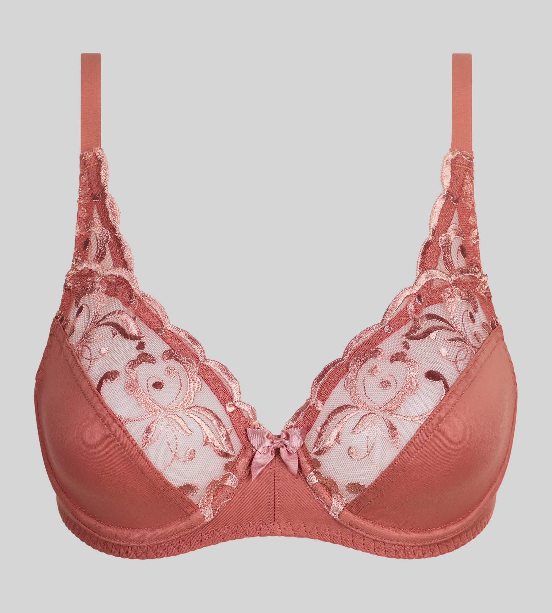 Reggiseno con ferretto cannella Essential Elegance Embroidery - Image 5
