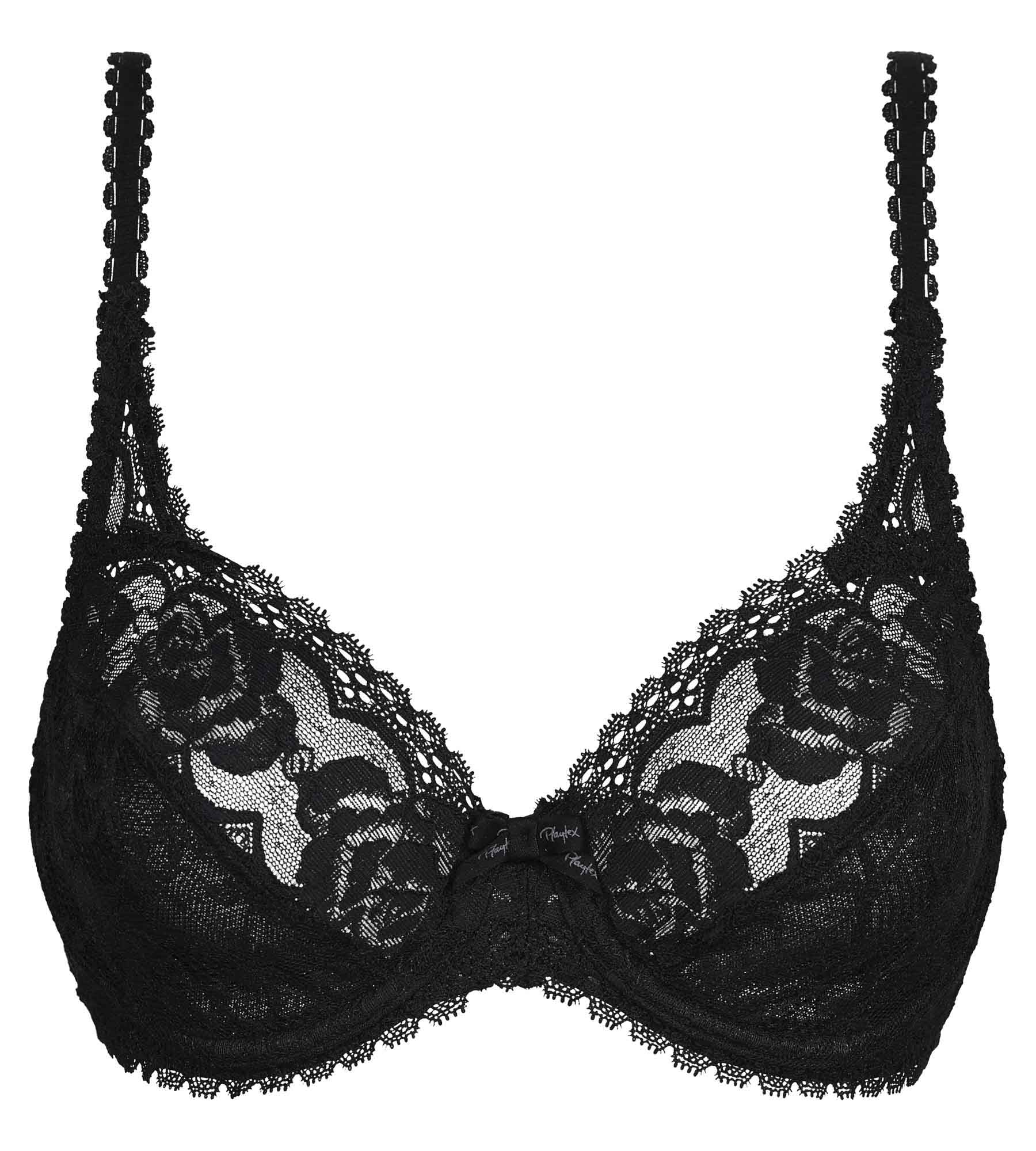 Reggiseno con ferretto nero Flowery Lace Riciclato - Image 5