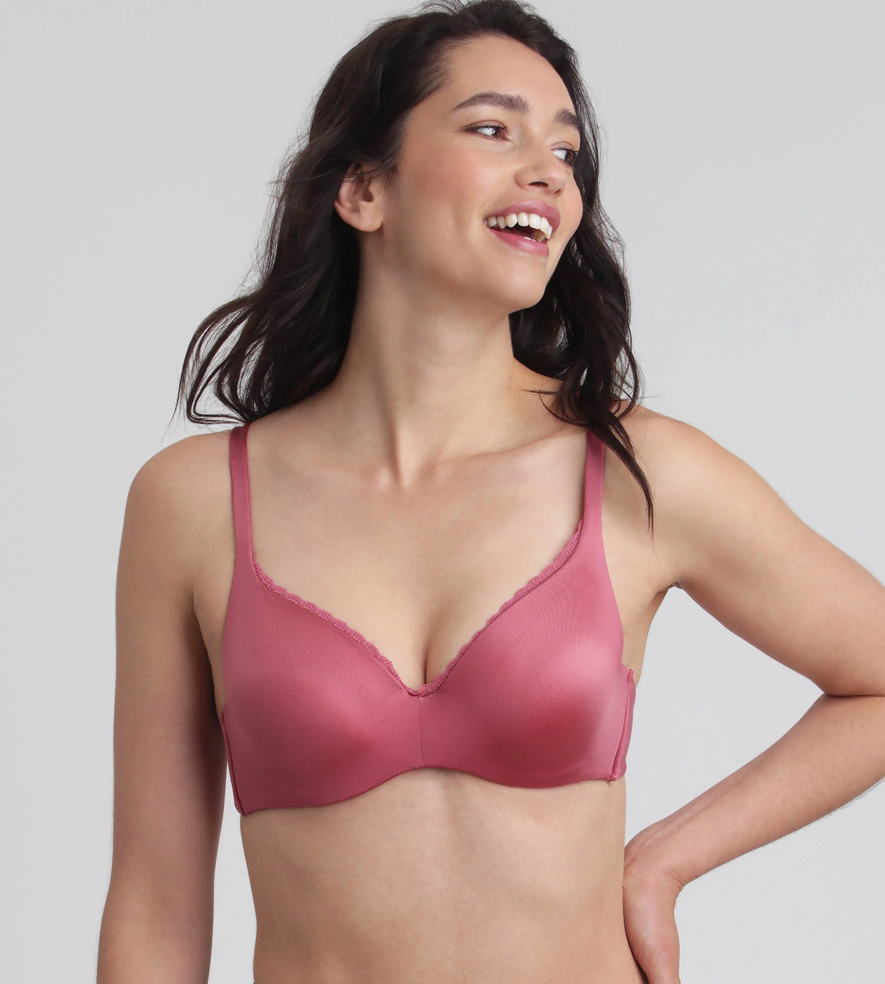 Reggiseno con ferretto rimovibile rosa cipria 24h Soft Absolu