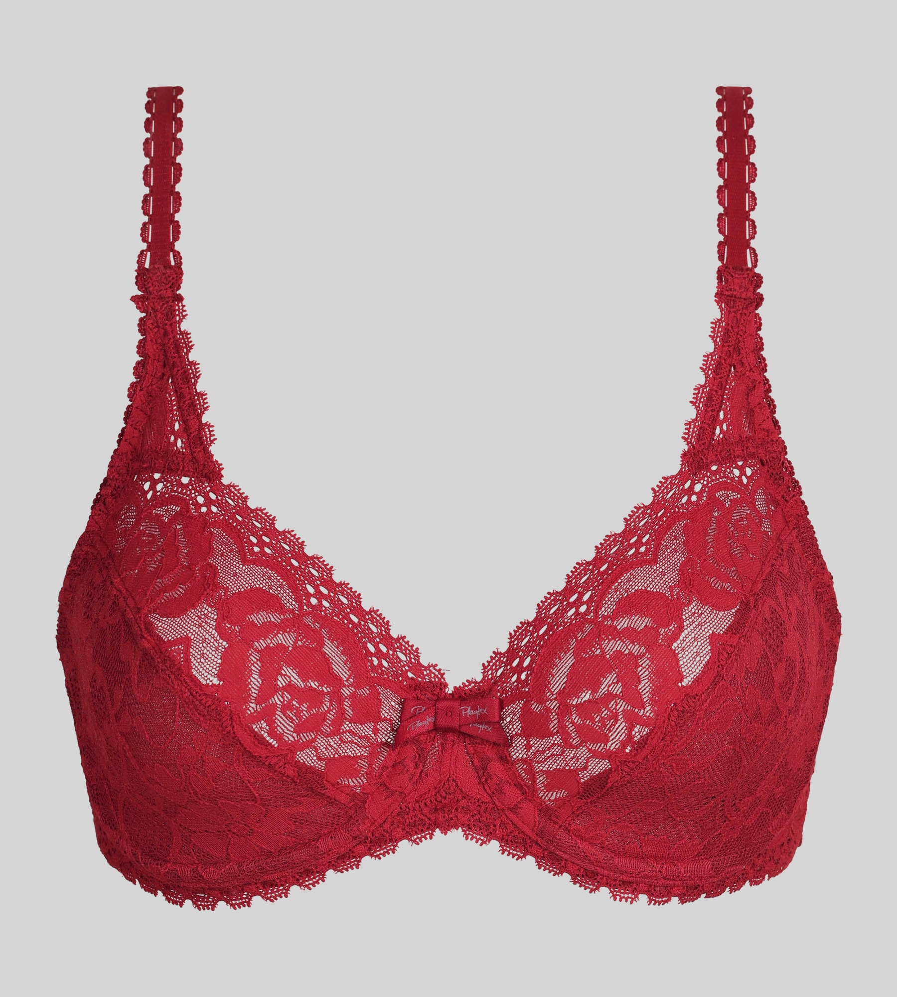 Reggiseno con ferretto rosso velluto Flowery Lace Riciclato - Image 5