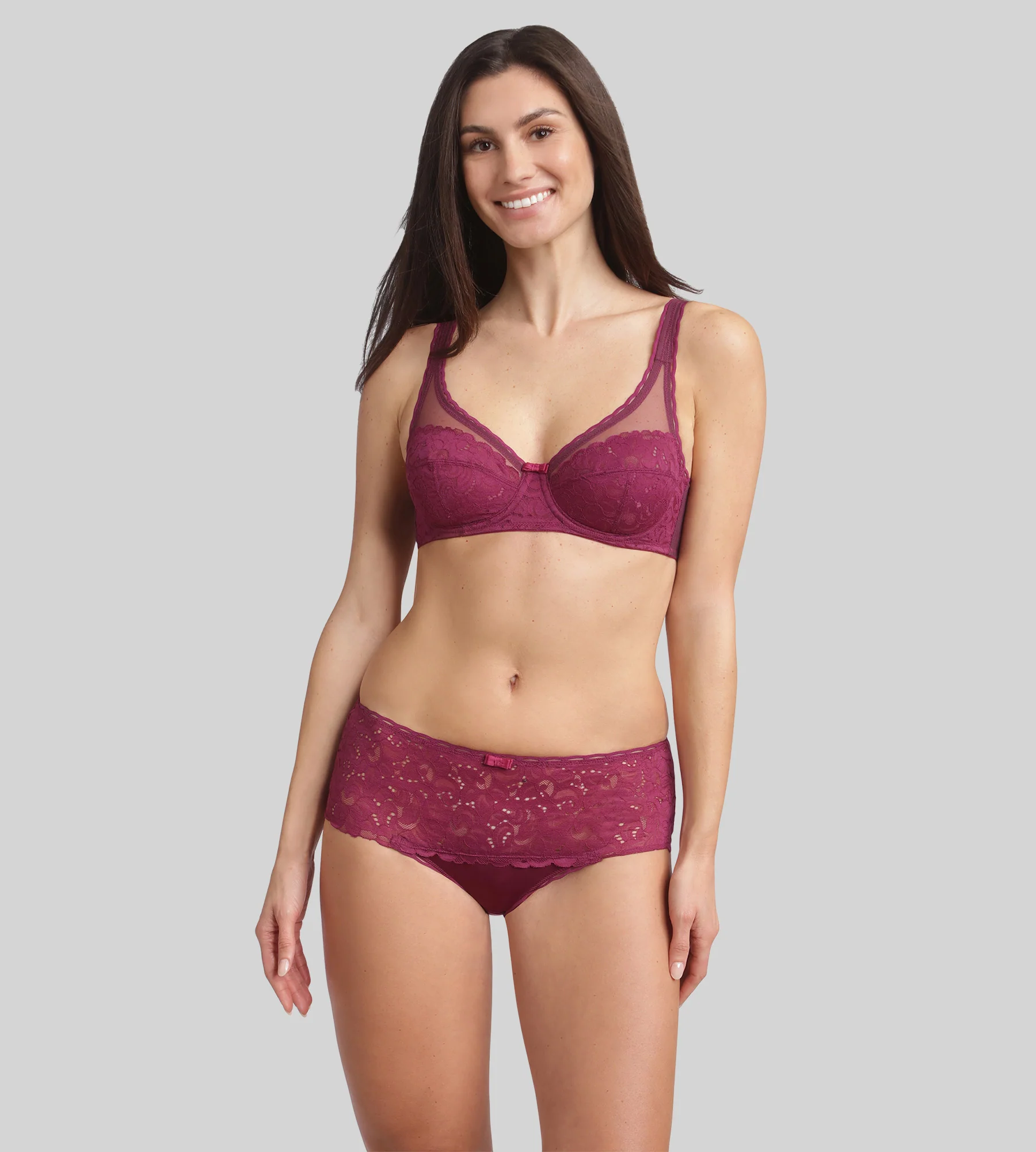 Reggiseno con ferretto viola imperiale Criss Cross Femminile Riciclato - Image 3