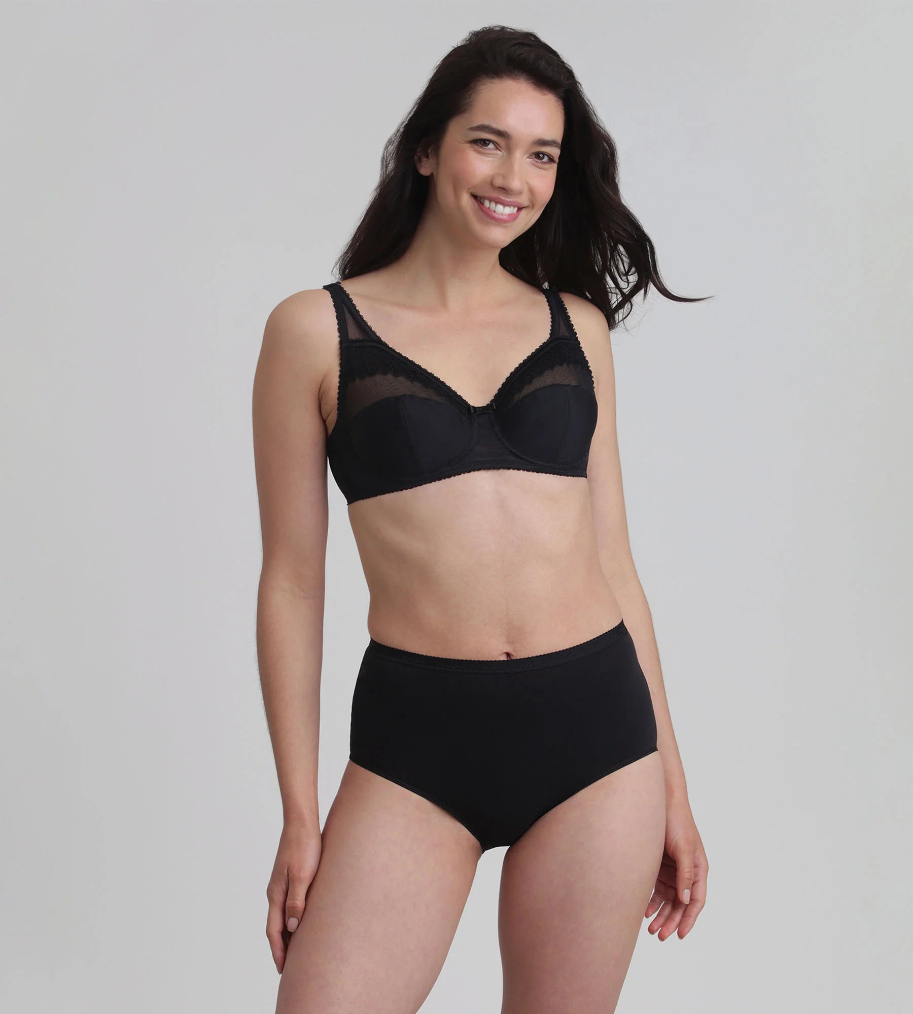 Reggiseno modellante nero Criss Cross Classico Microfibra - Image 3