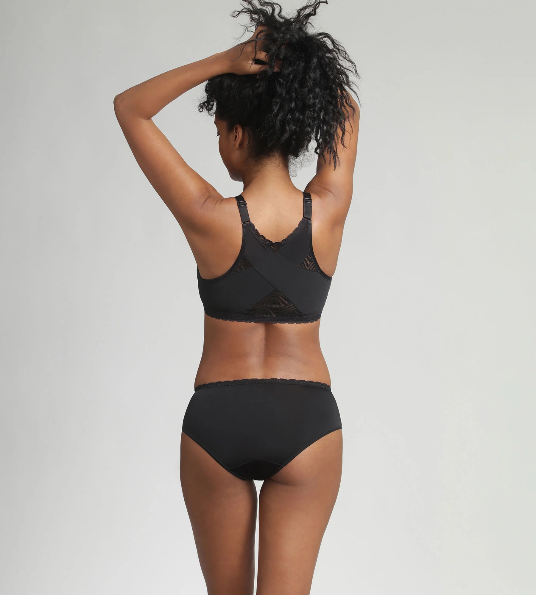 Reggiseno senza ferretto aperto davanti nero Ideal Posture - Image 4