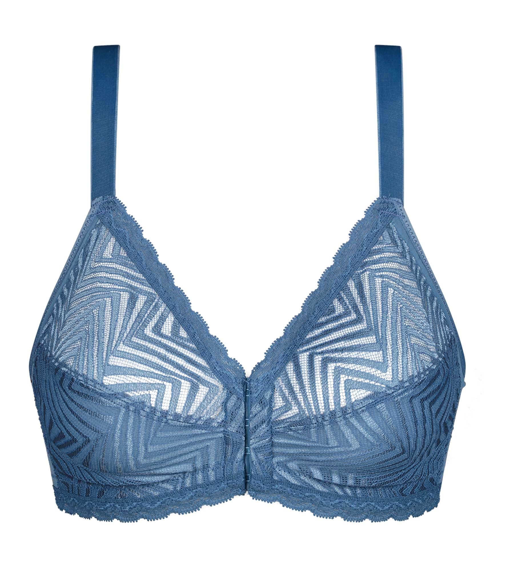 Reggiseno senza ferretto apertura davanti blu oceano Ideal Posture - Image 5