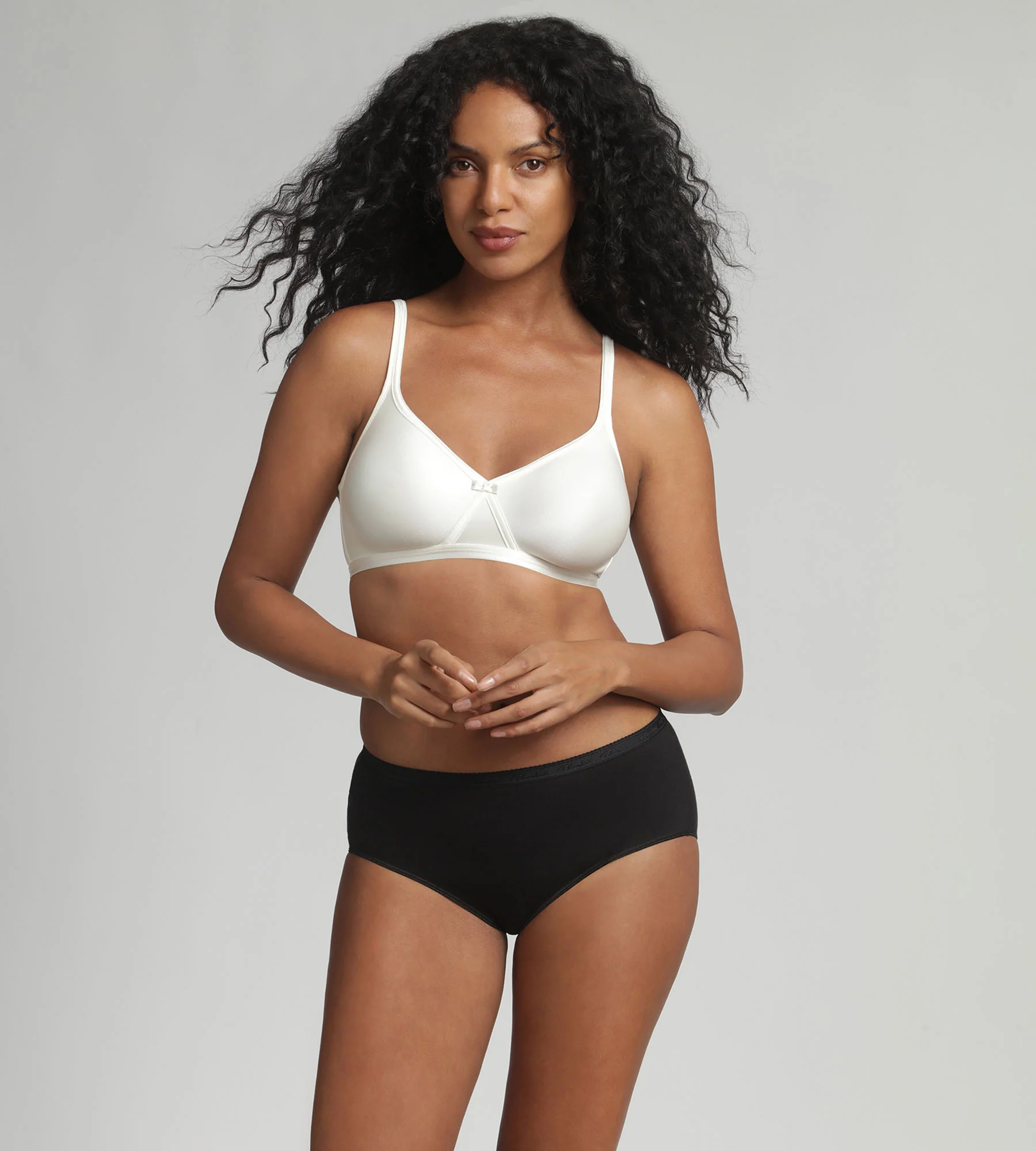 Reggiseno senza ferretto avorio Satiny Micro Support - Image 3