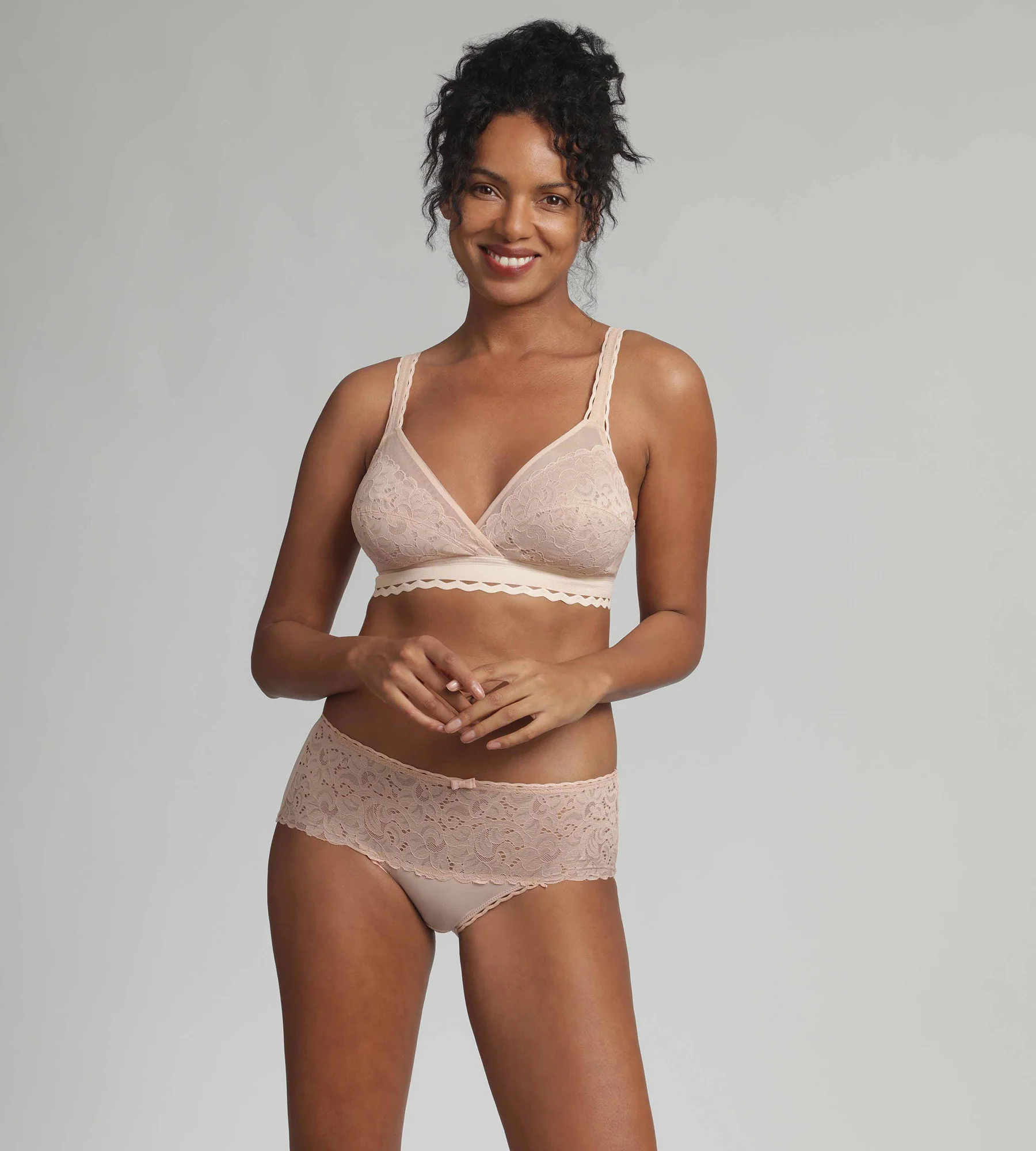 Reggiseno senza ferretto beige Criss Cross Femminile Riciclato - Image 3