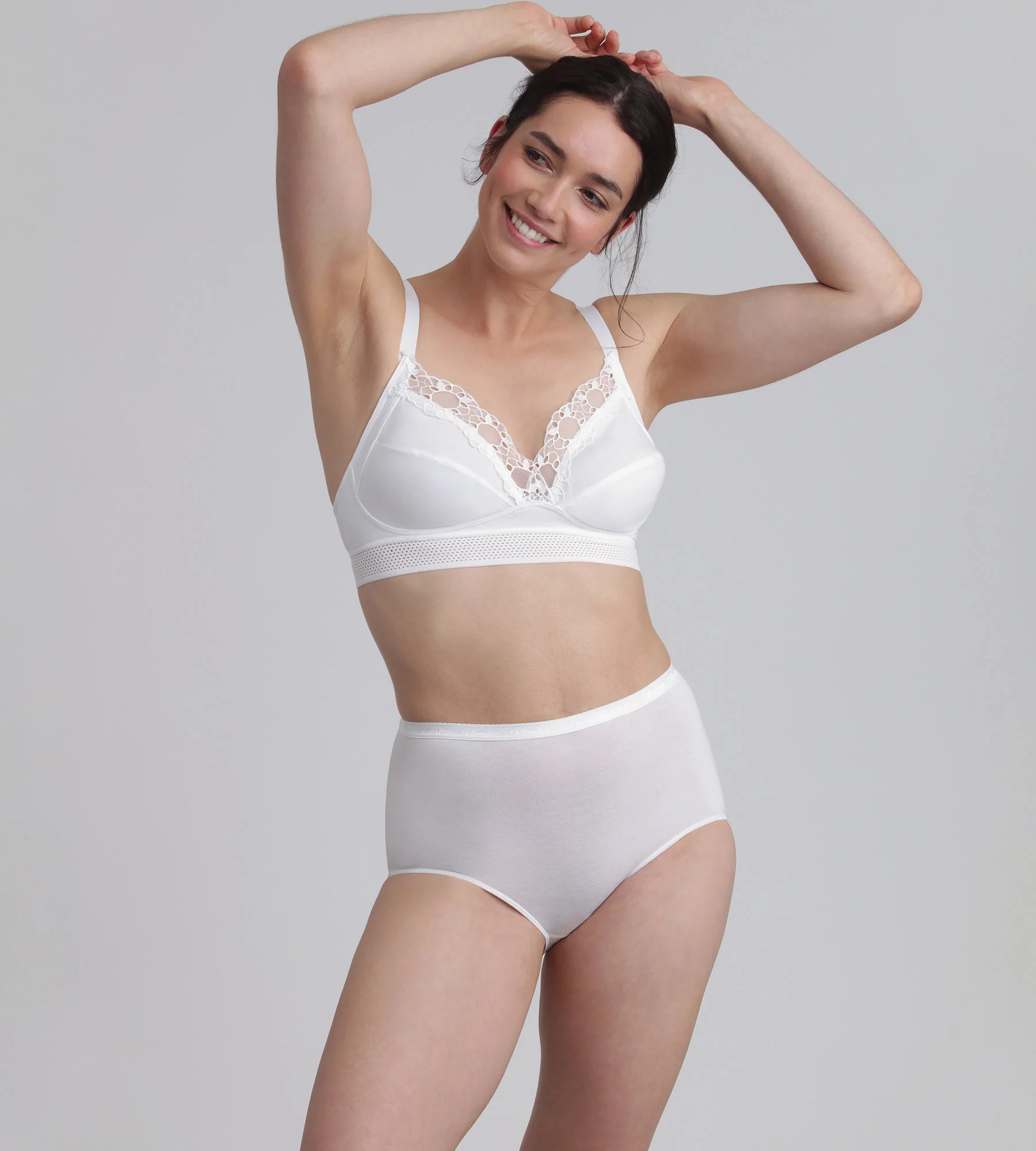 Reggiseno senza ferretto bianco 65% cotone Bio Feel Good Support - Image 3