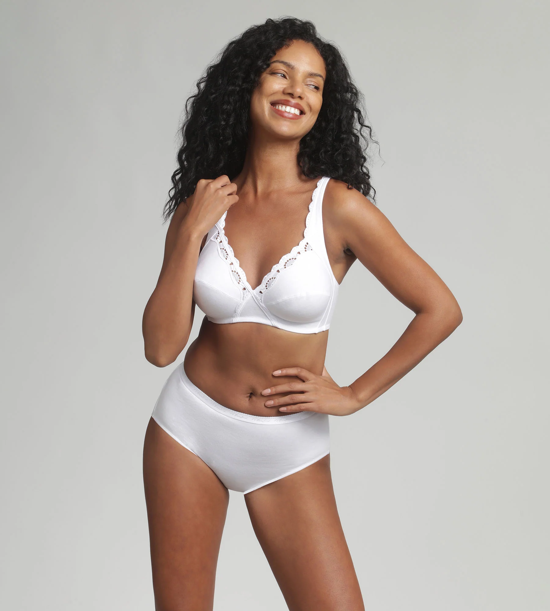 Reggiseno senza ferretto bianco Cotton Support - Image 3