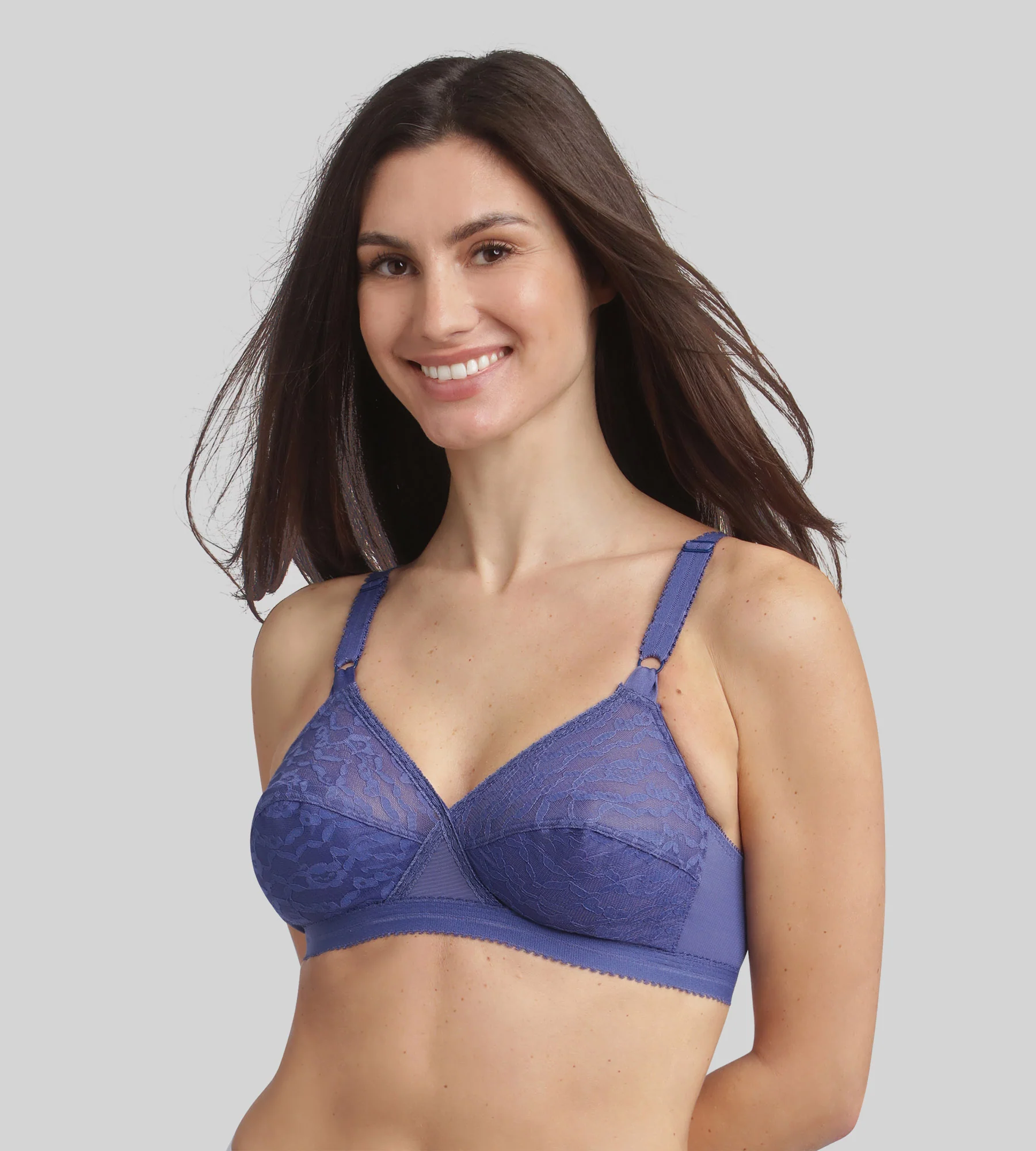 Reggiseno senza ferretto blu cobalto Criss Cross 165