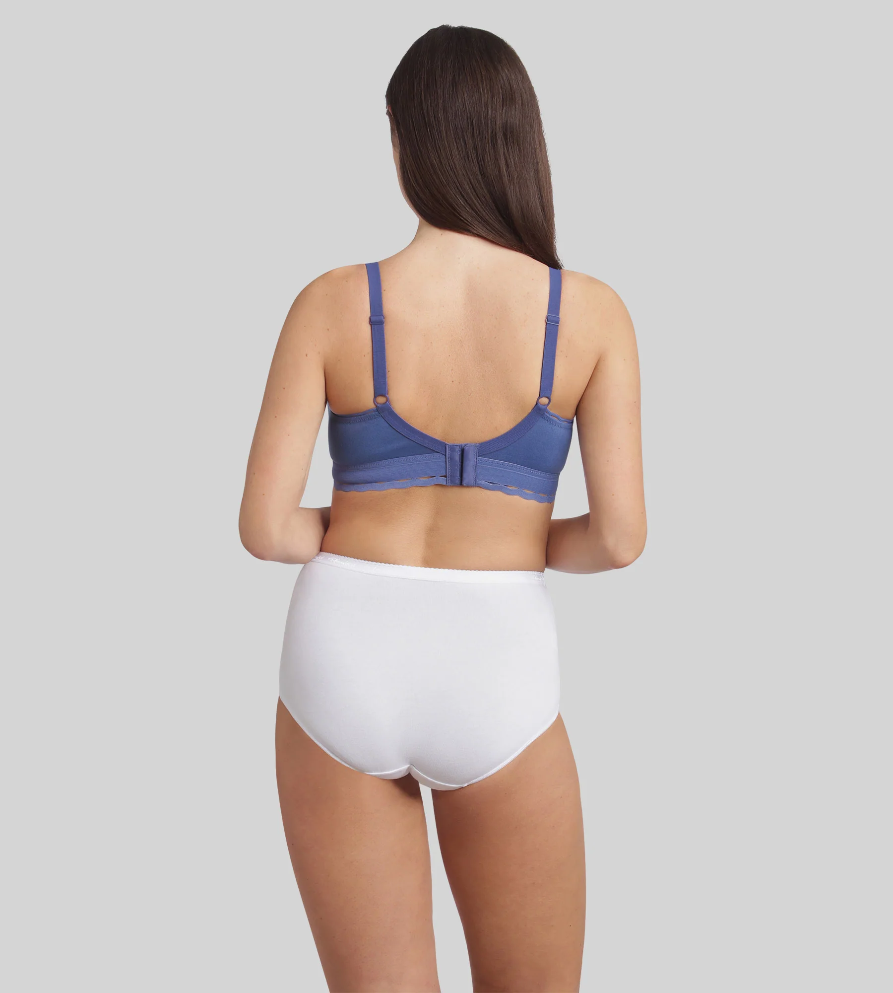Reggiseno senza ferretto blu cobalto Criss Cross Cotone Bio - Image 4
