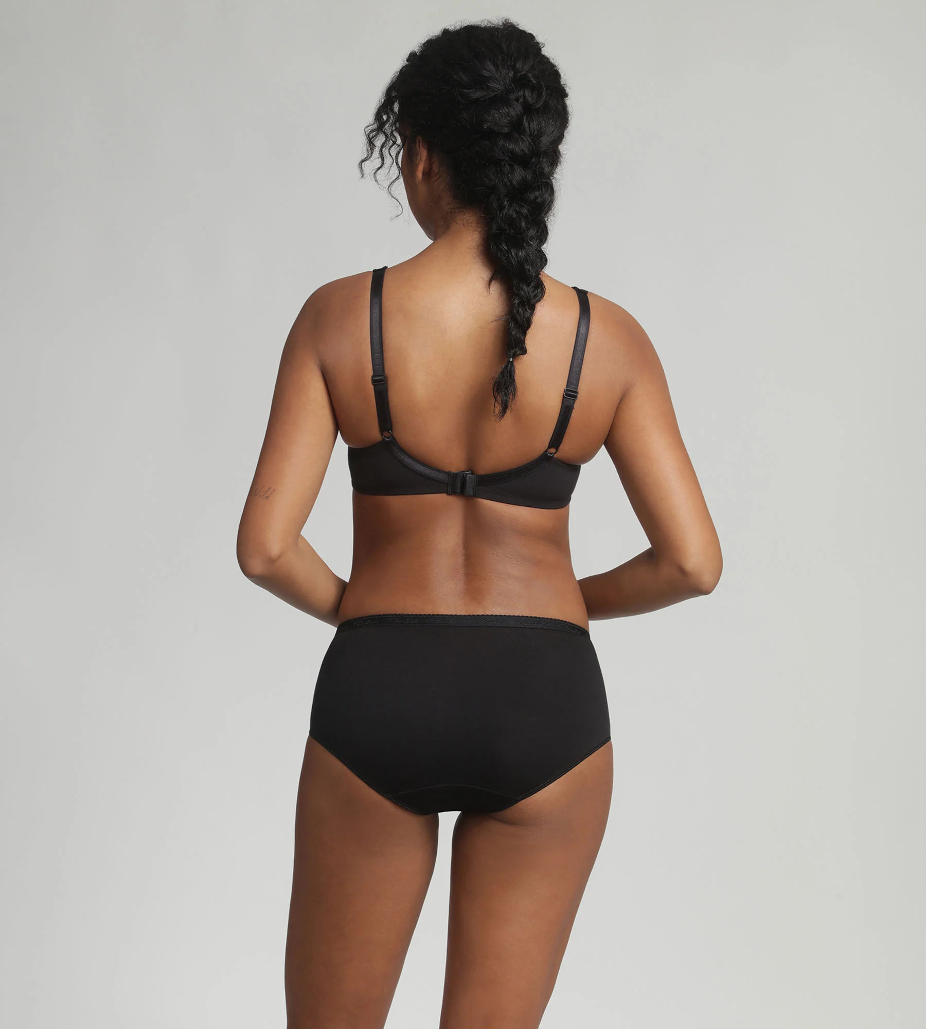 Reggiseno senza ferretto nero Cotton Support - Image 4