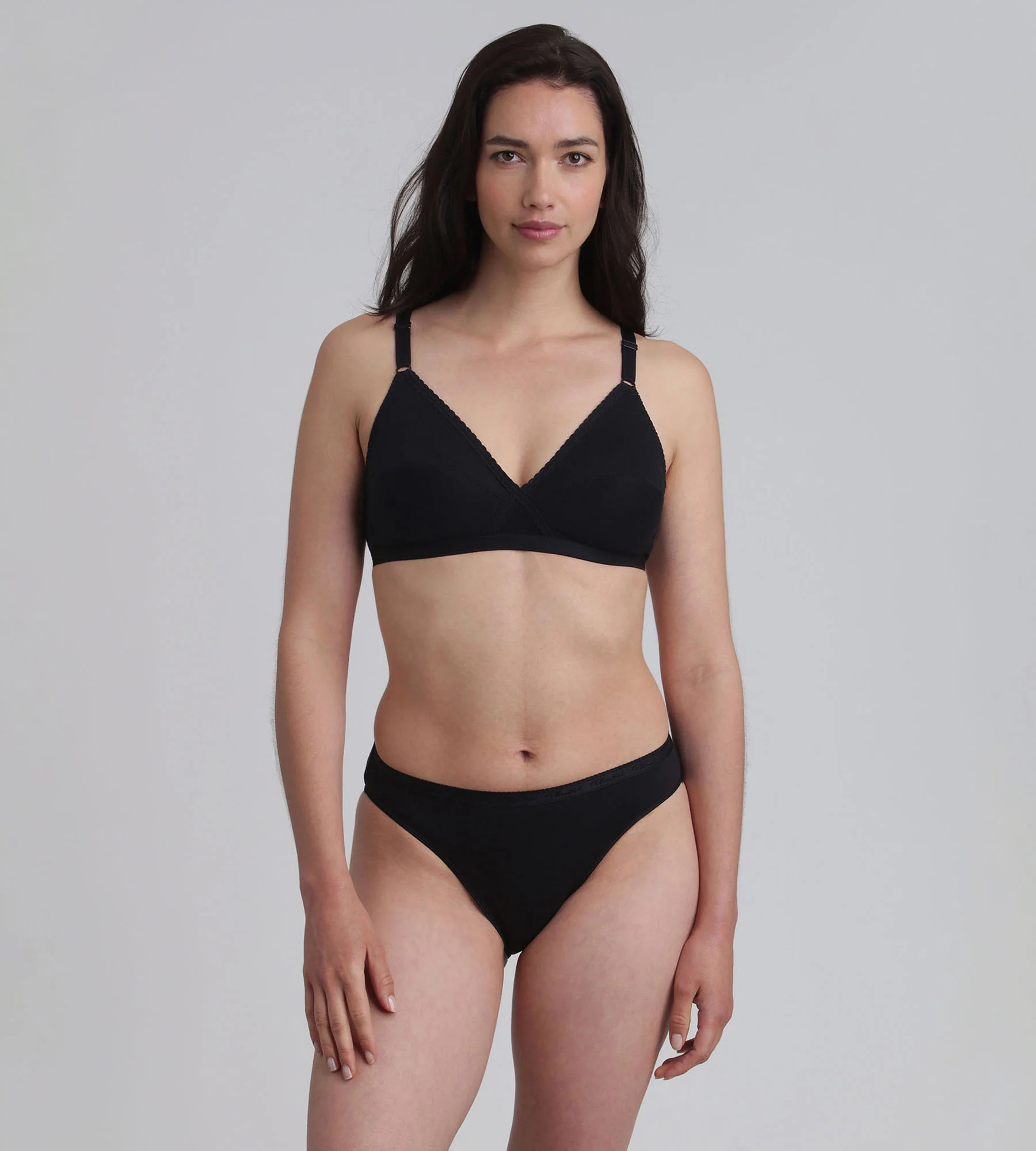Reggiseno senza ferretto nero Essential Support Coton - Image 3