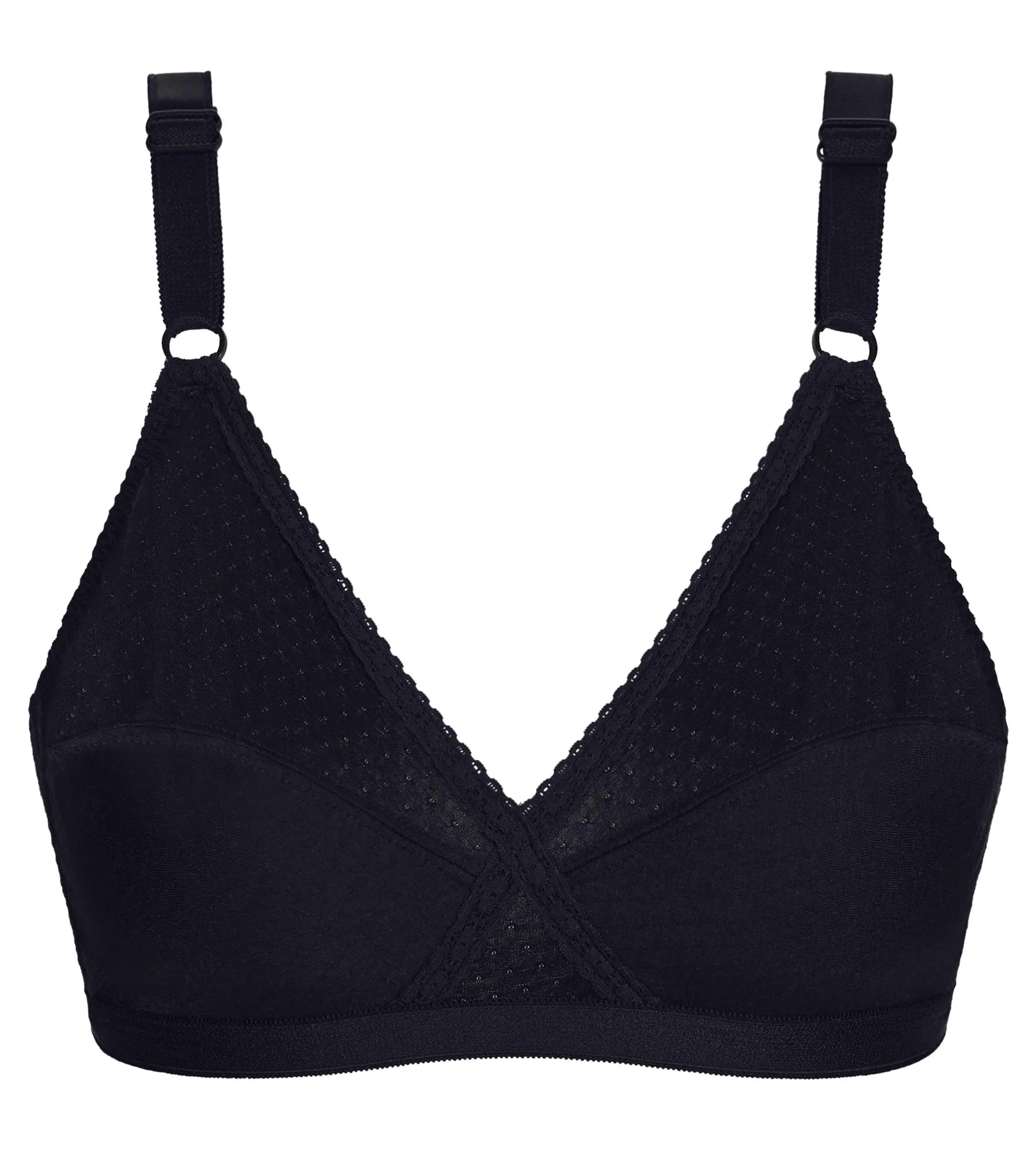 Reggiseno senza ferretto nero Essential Support Coton - Image 5