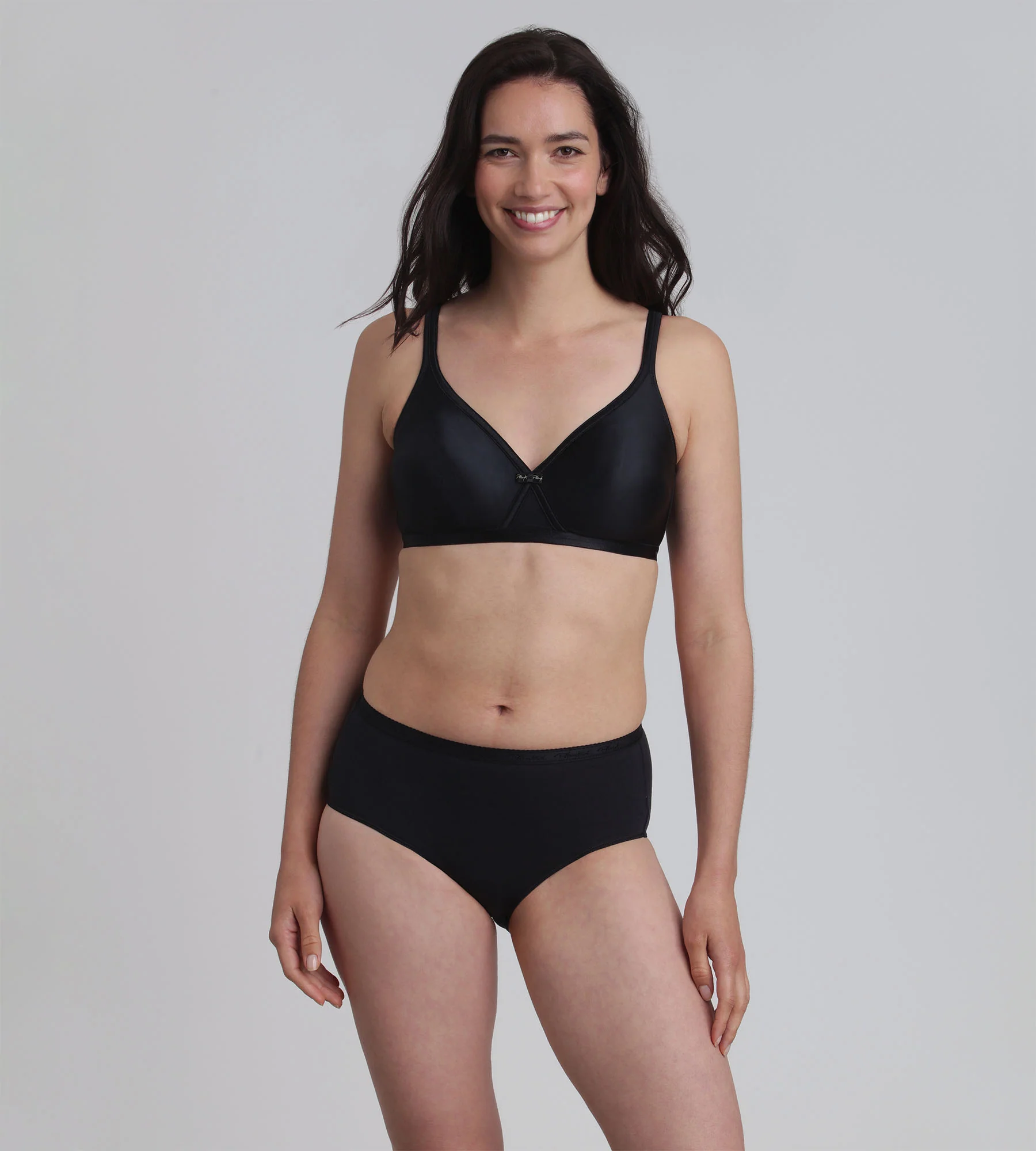Reggiseno senza ferretto nero Satiny Micro Support - Image 3