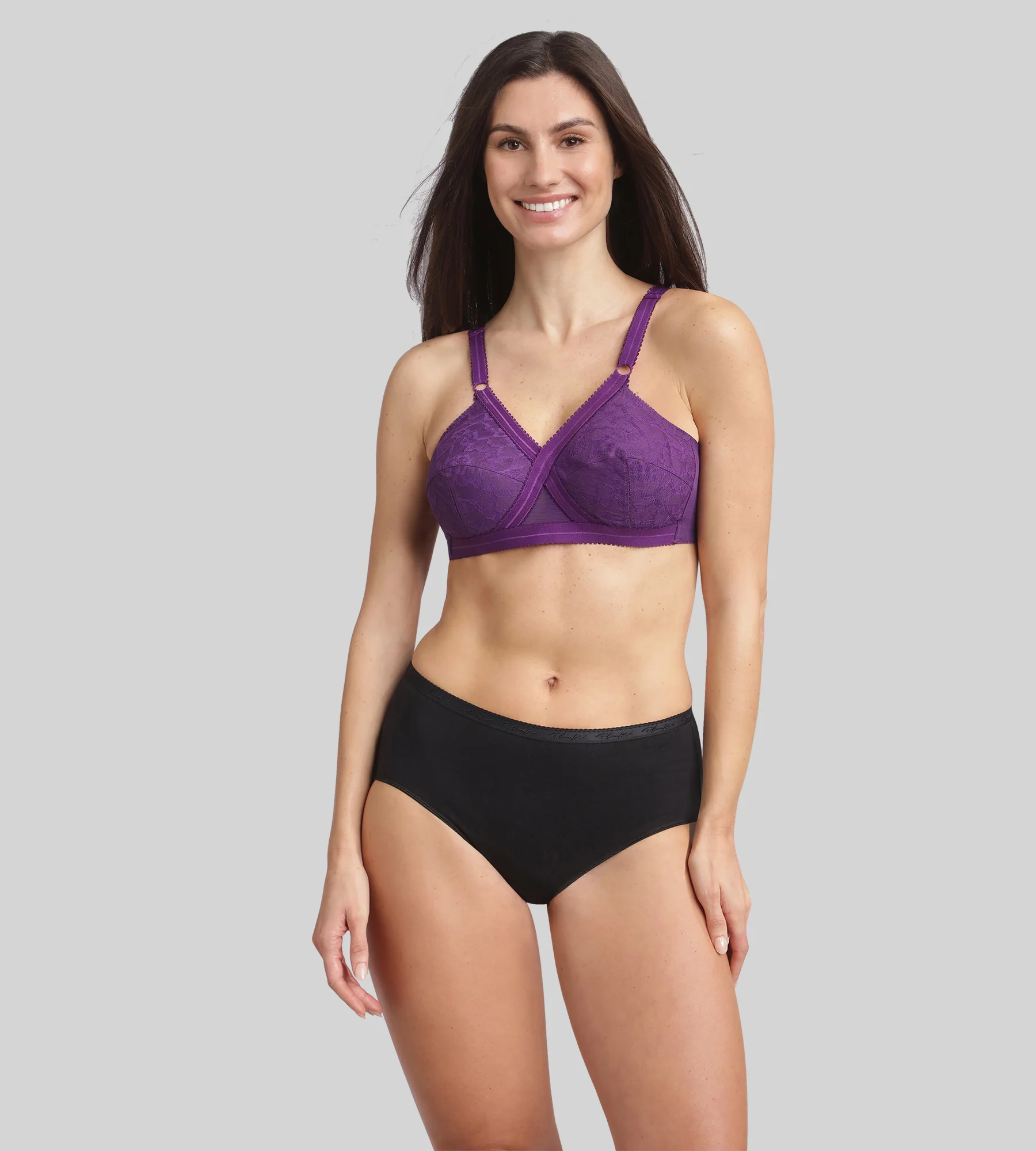 Reggiseno senza ferretto prugna Criss Cross 556 - Image 3