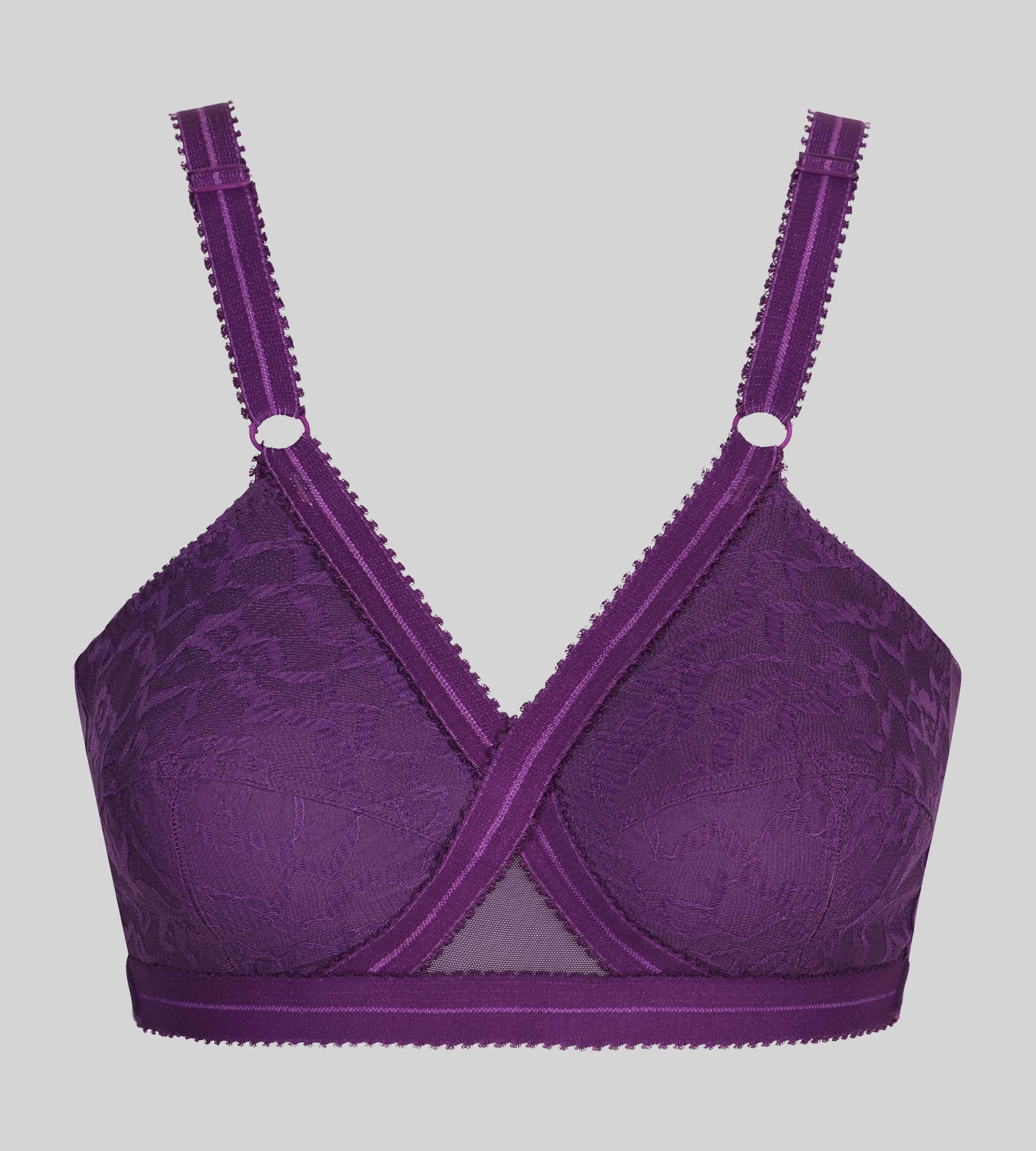 Reggiseno senza ferretto prugna Criss Cross 556 - Image 5