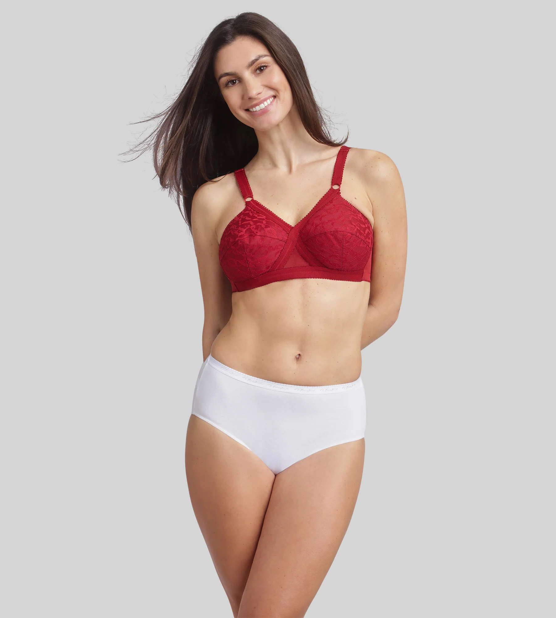 Reggiseno senza ferretto rosso velluto Criss Cross 556 - Image 3