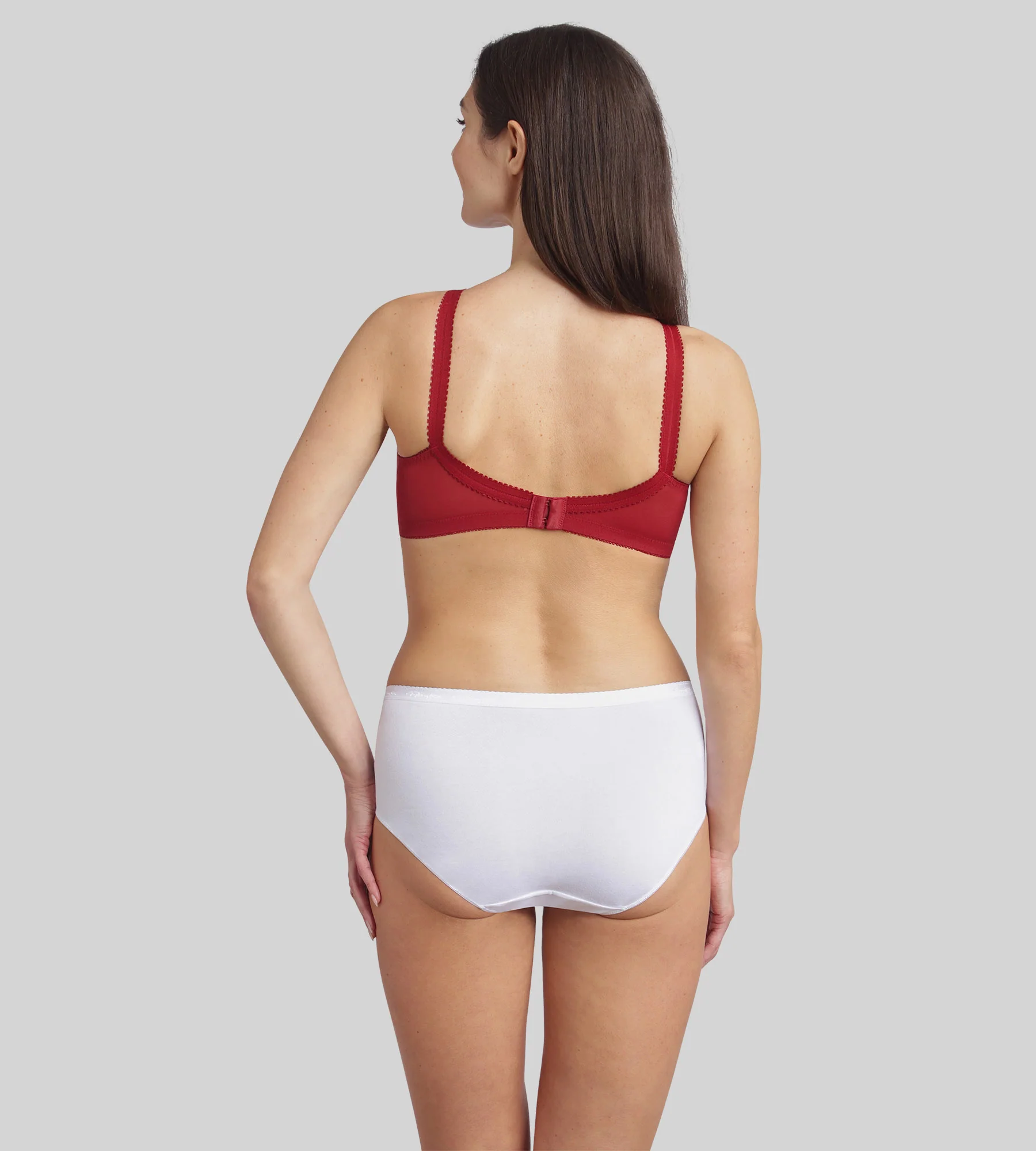 Reggiseno senza ferretto rosso velluto Criss Cross 556 - Image 4