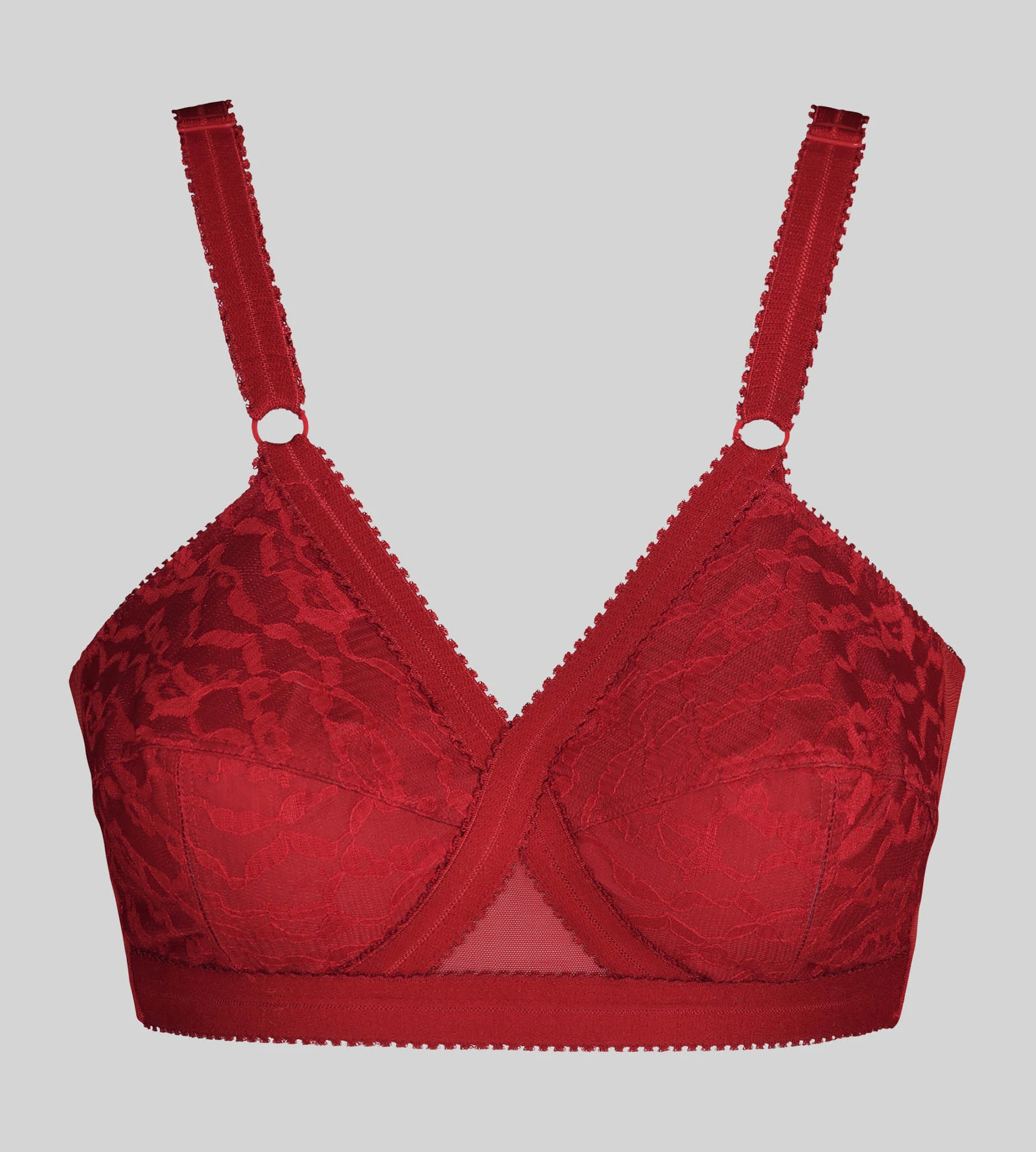 Reggiseno senza ferretto rosso velluto Criss Cross 556 - Image 5