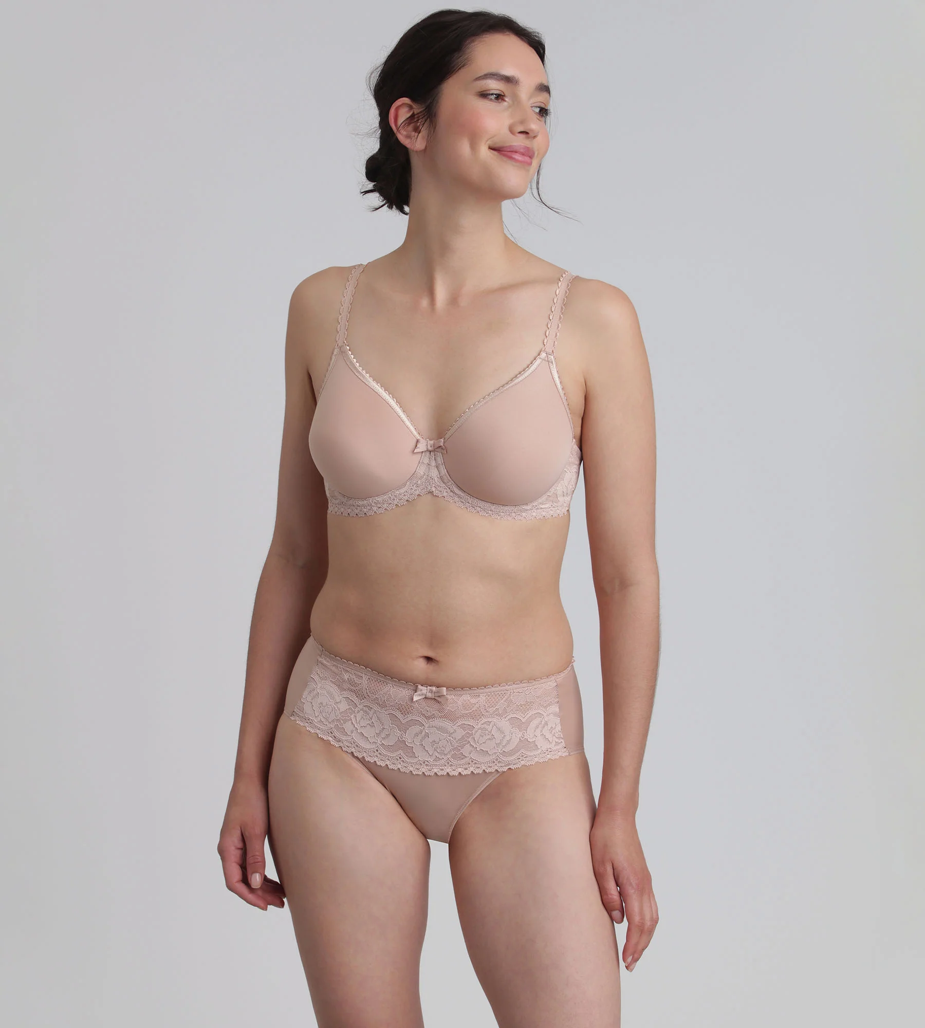 Reggiseno spacer con ferretto beige Flowery Lace Riciclato - Image 3