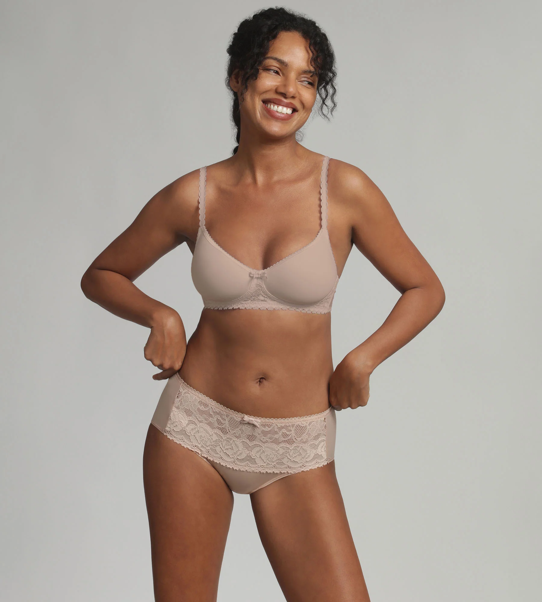 Reggiseno spacer senza ferretto Beige Flowery Lace Riciclato - Image 3