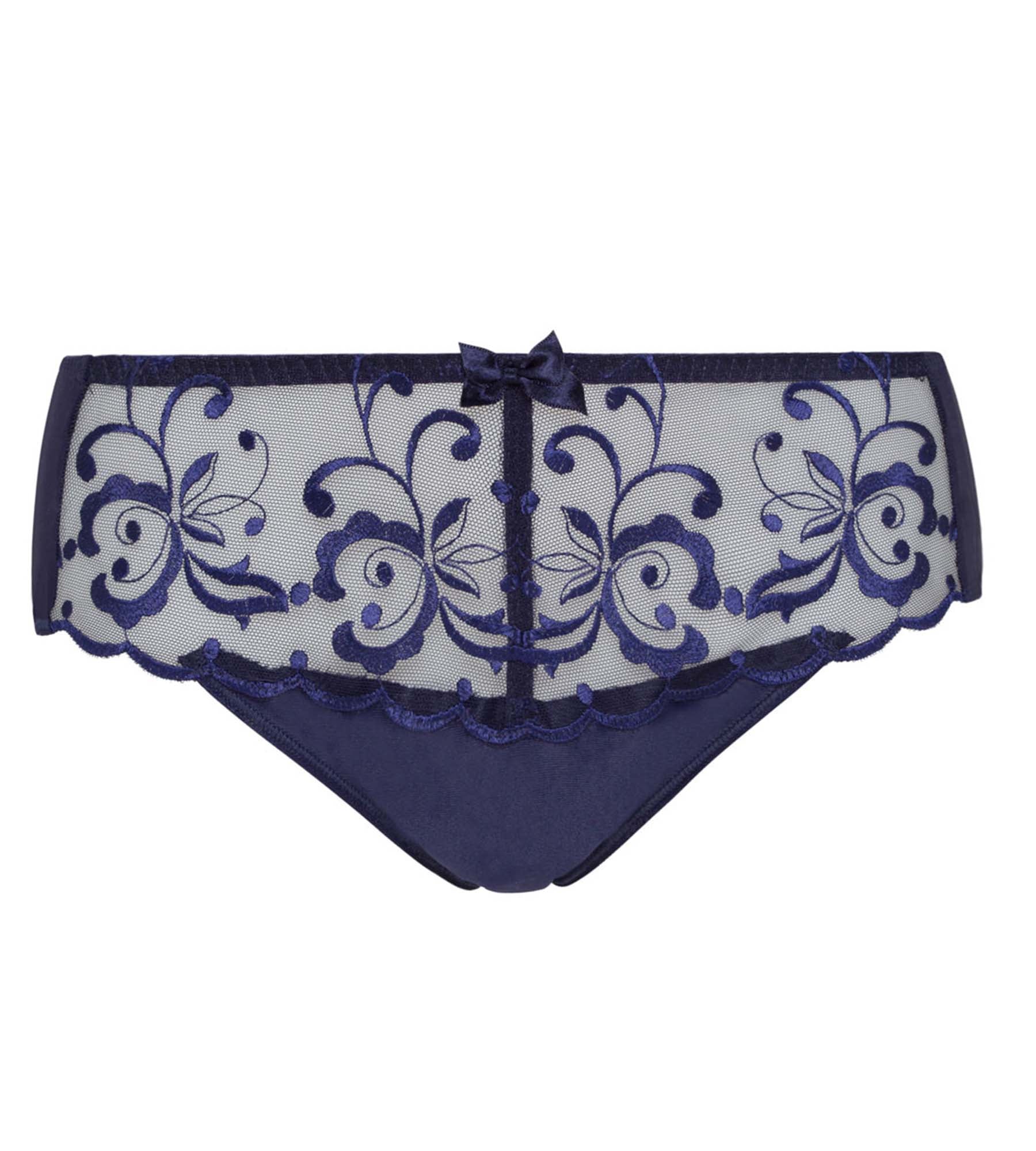 Slip midi di pizzo blu marino Essential Elegance Embroidery - Image 5