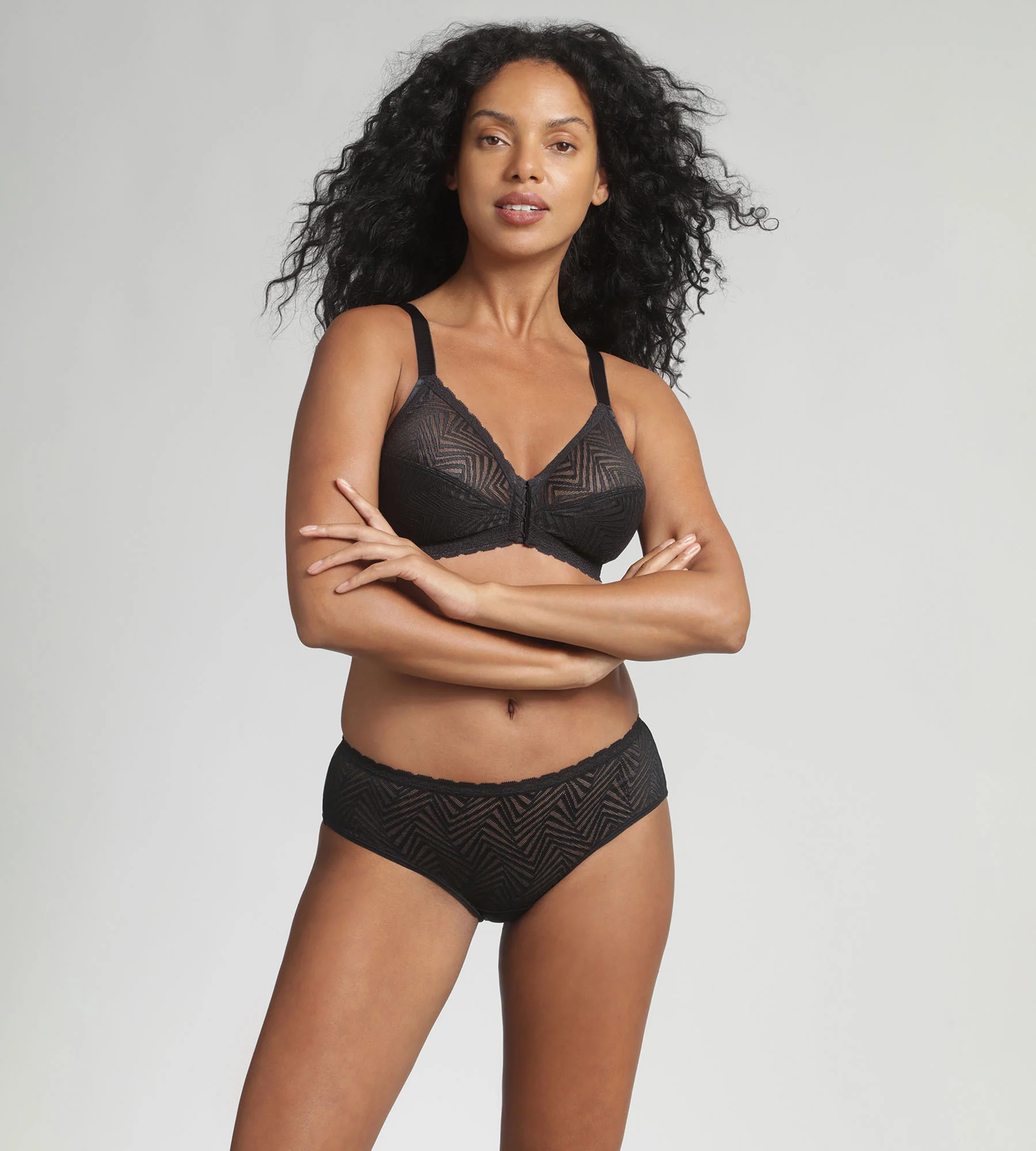 Slip midi in pizzo nero Ideal Posture - Image 3