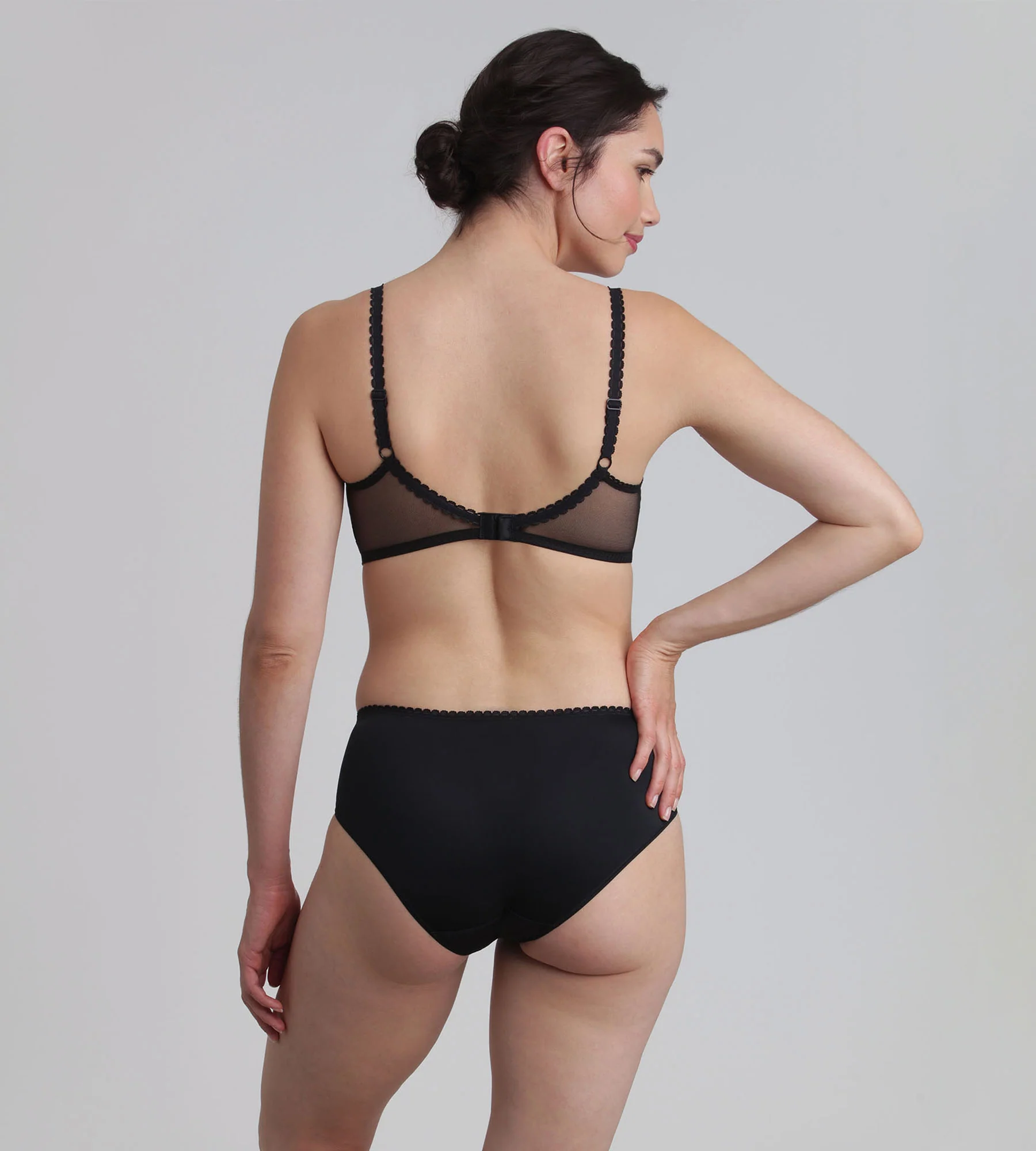 Slip nero Flowery Lace Riciclato - Image 4