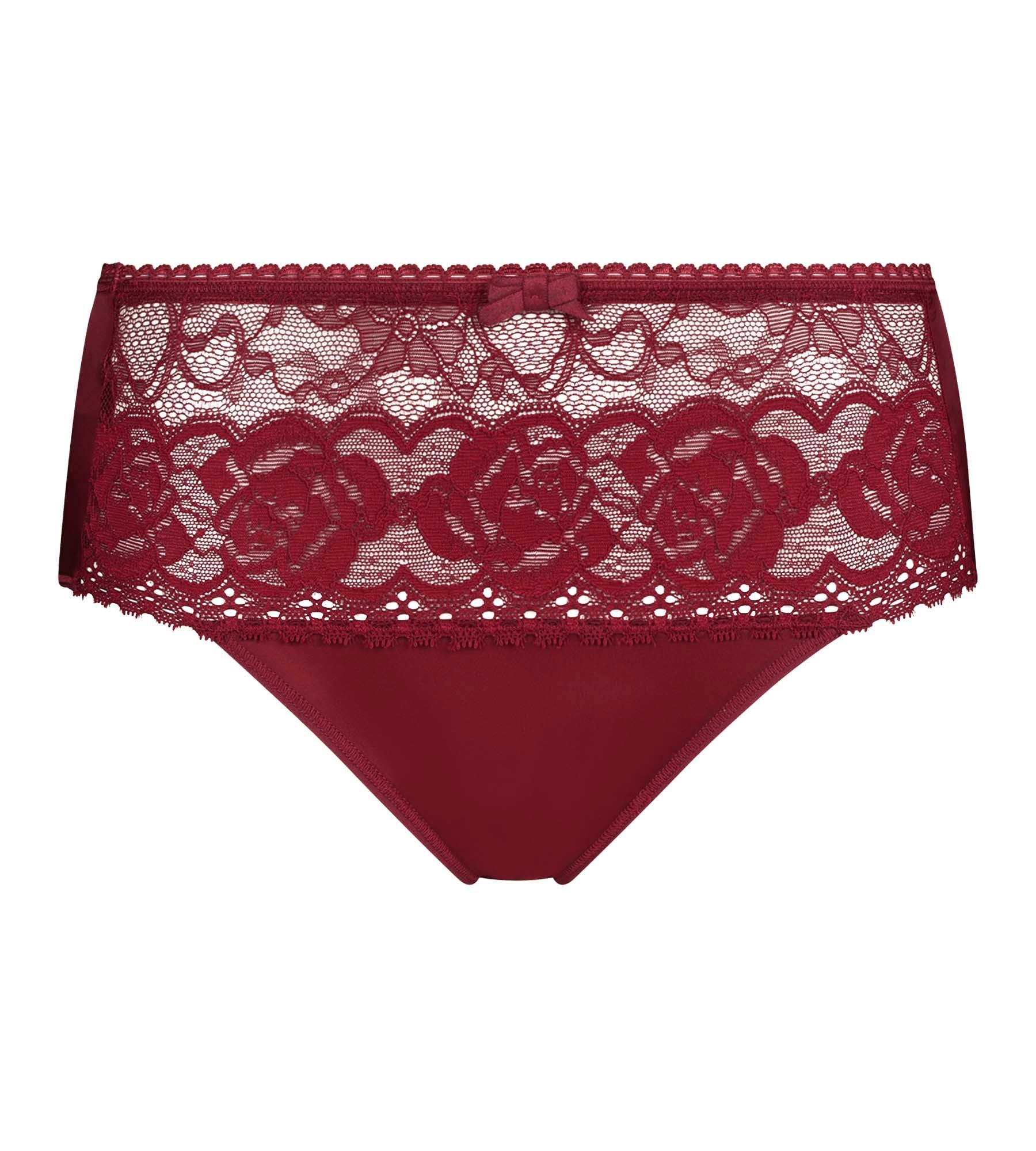 Slip rosso carminio Flowery Lace Riciclato - Image 3