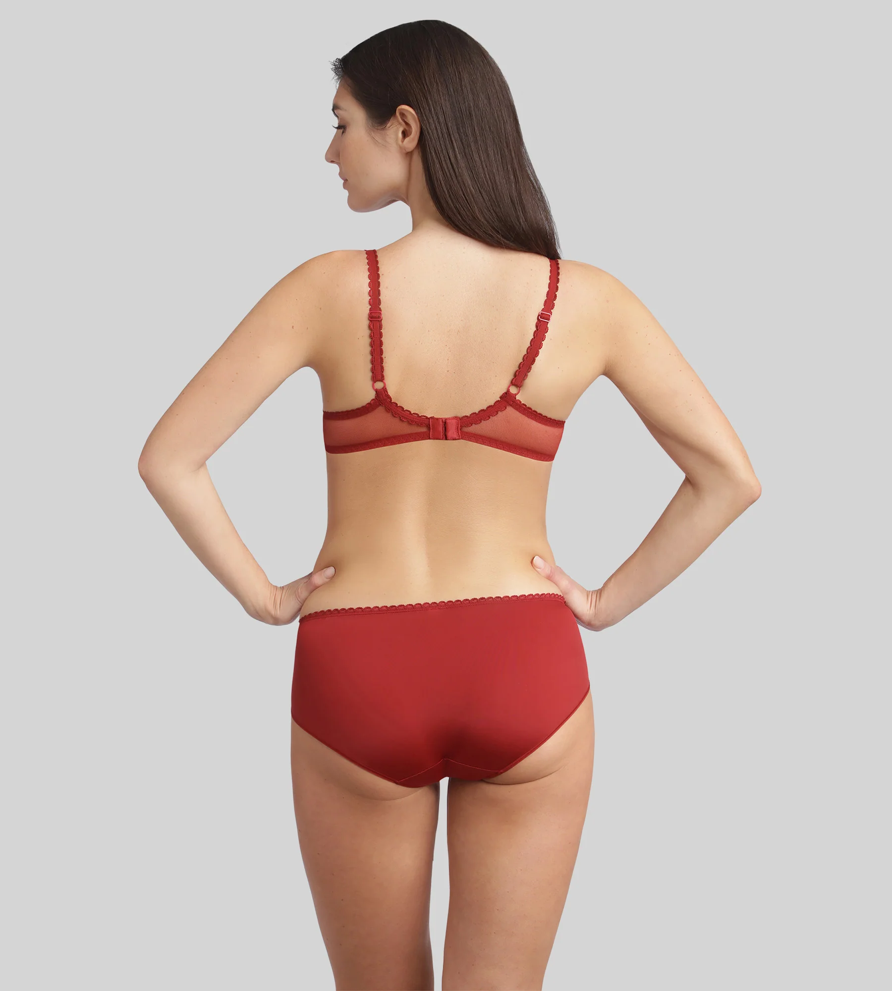 Slip rosso velluto Flowery Lace Riciclato - Image 4