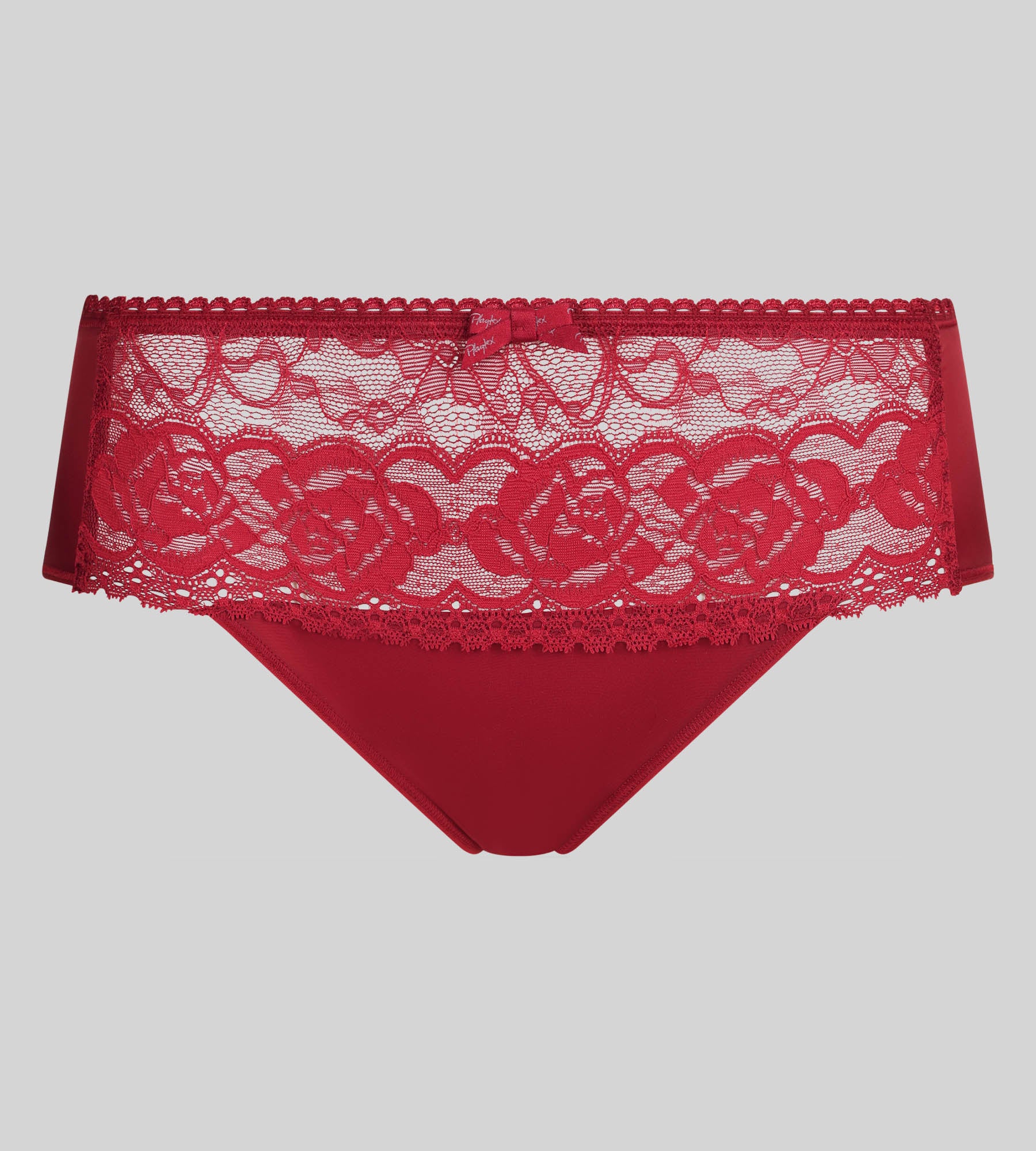 Slip rosso velluto Flowery Lace Riciclato - Image 5